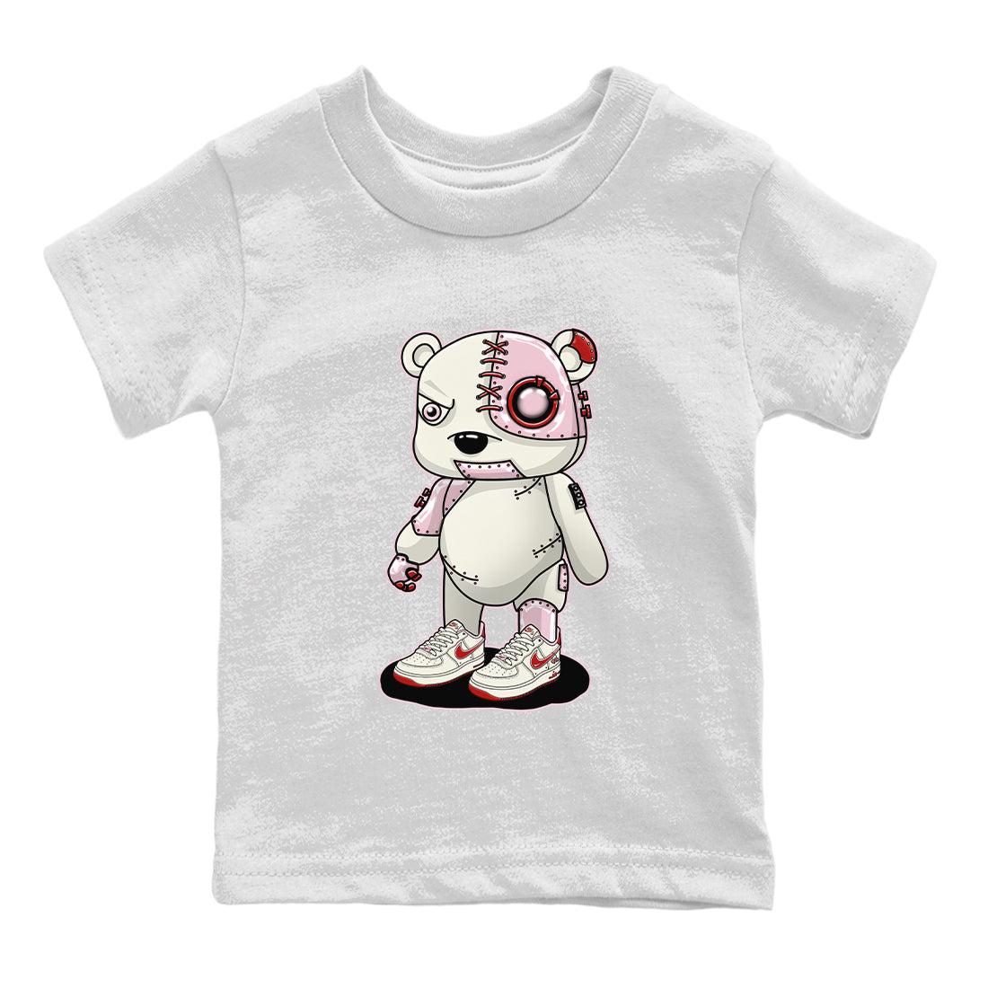 Cyborg Bear Kids Tops - Air Force 1 Valentines Day