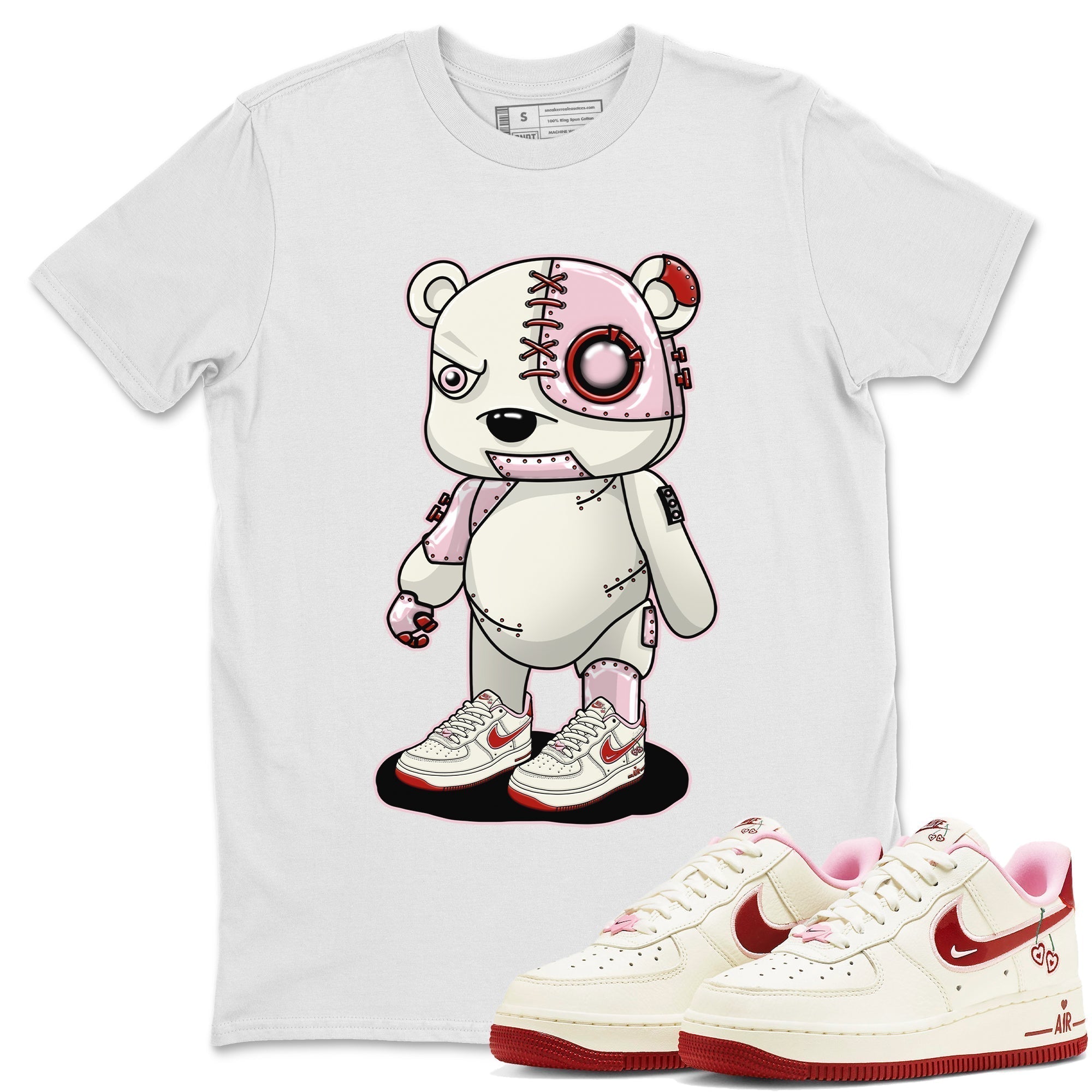 Cyborg Bear Unisex Tops - Air Force 1 Valentines Day