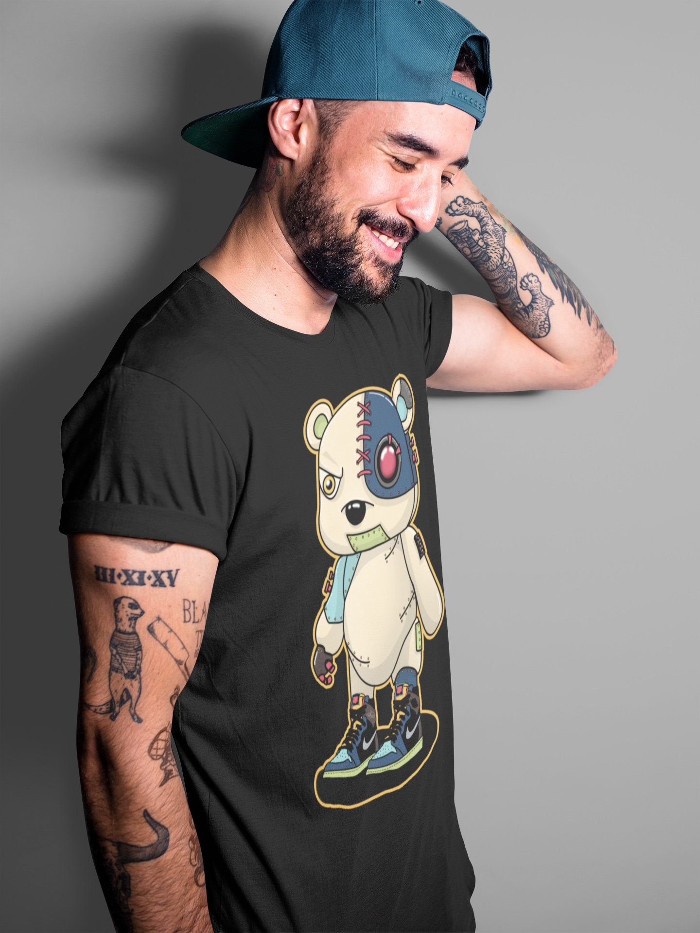 Cyborg Bear Unisex Tops - Air Jordan 1 Bio Hack