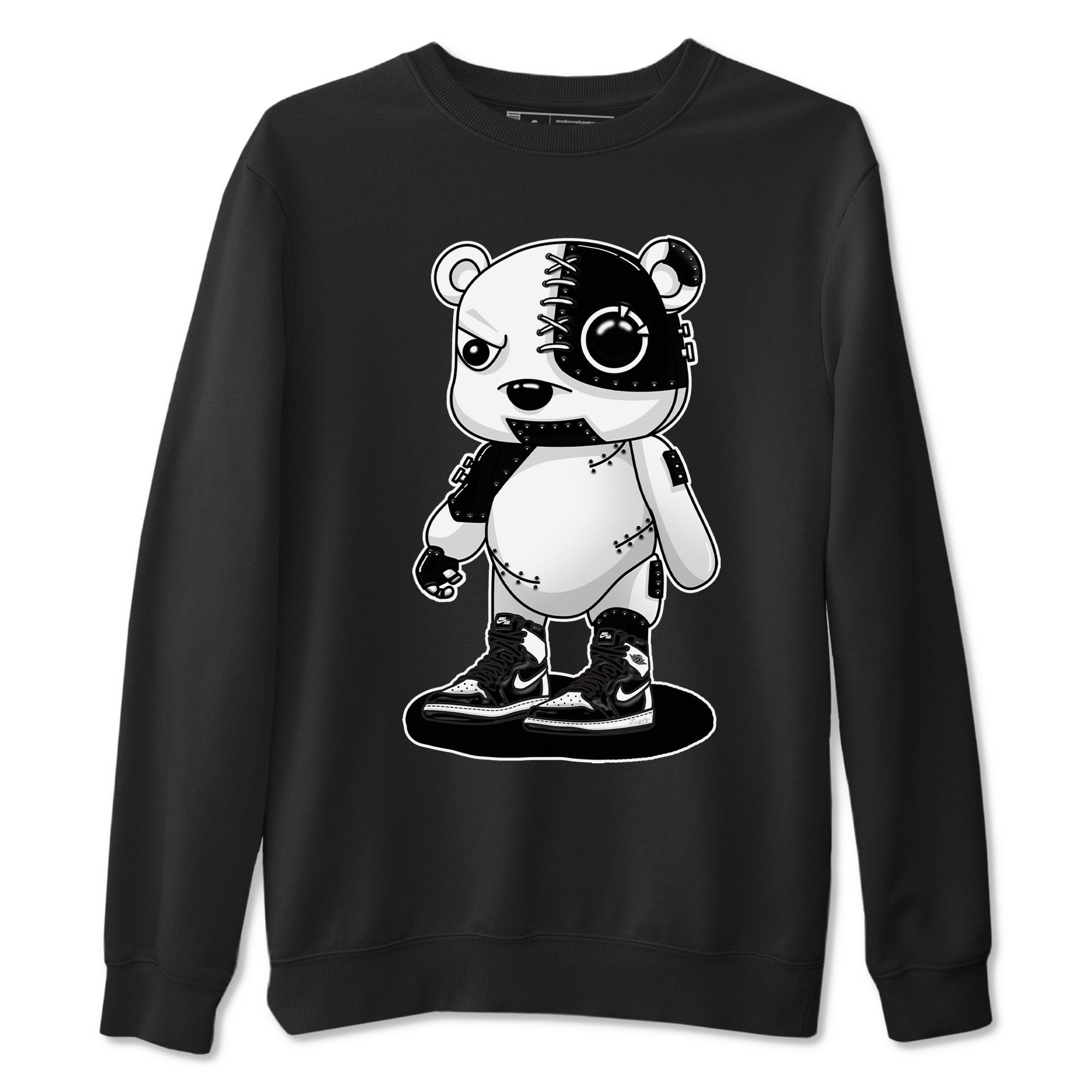 Cyborg Bear snkmatch Tees - Air Jordan 1 Black White