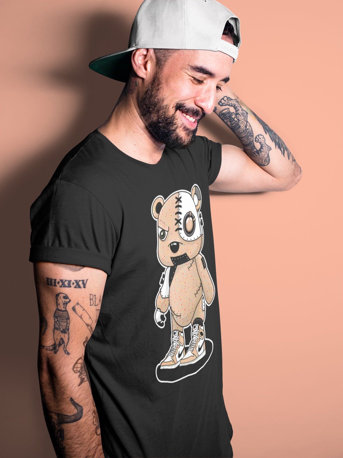 Cyborg Bear Unisex Tops - Air Jordan 1 Brushstroke