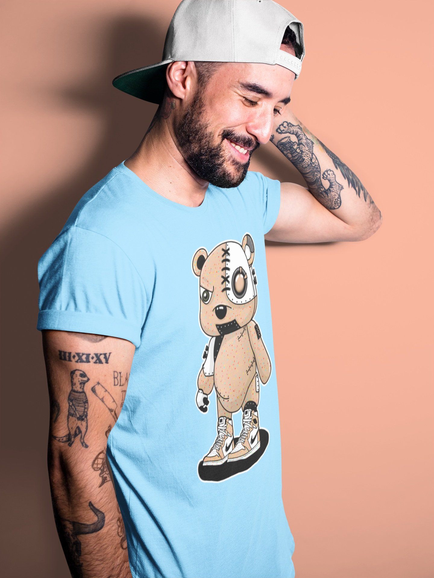 Cyborg Bear Unisex Tops - Air Jordan 1 Brushstroke
