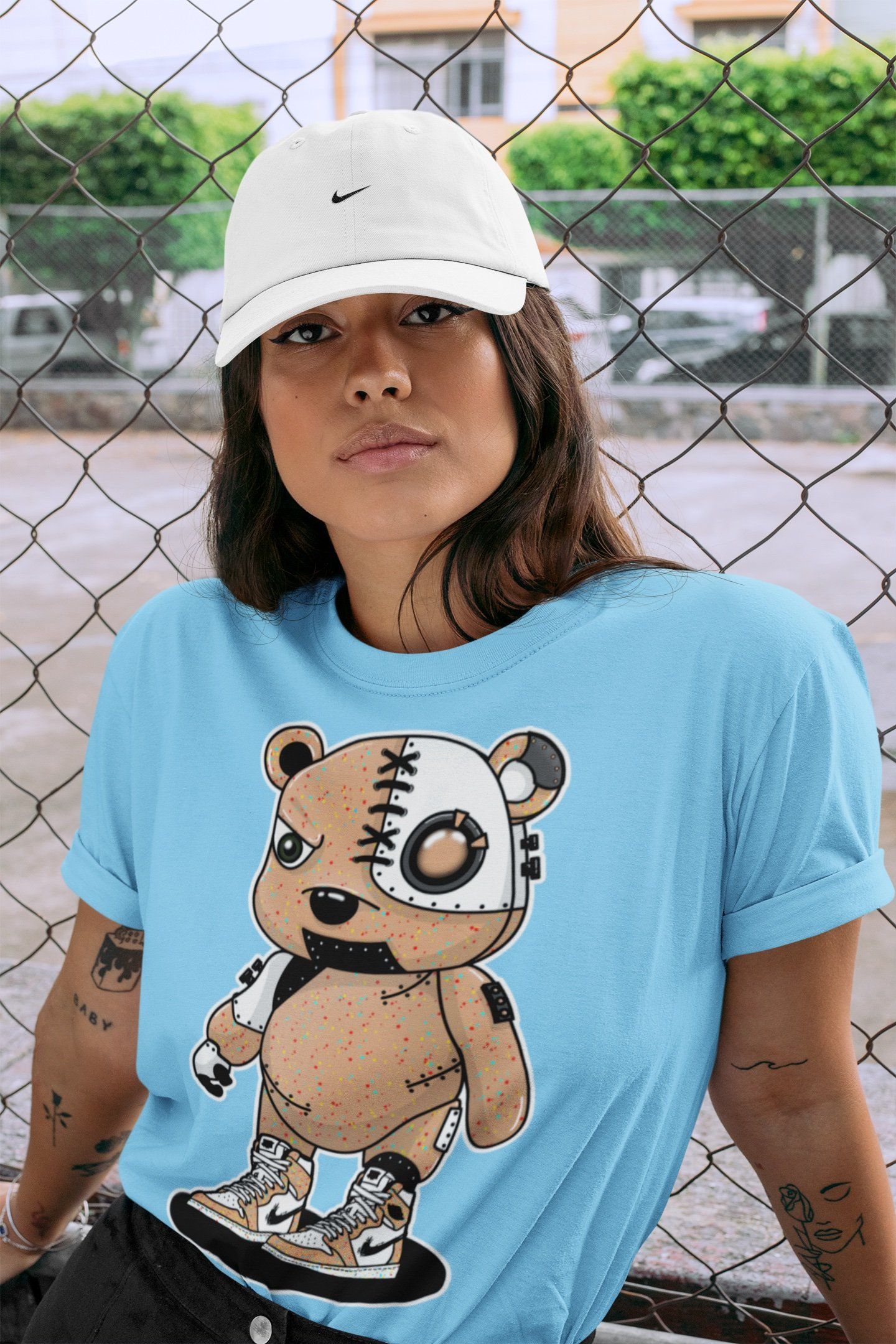 Cyborg Bear Unisex Tops - Air Jordan 1 Brushstroke