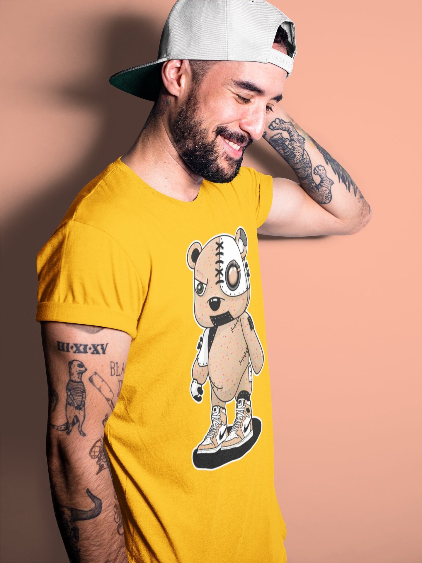 Cyborg Bear Unisex Tops - Air Jordan 1 Brushstroke