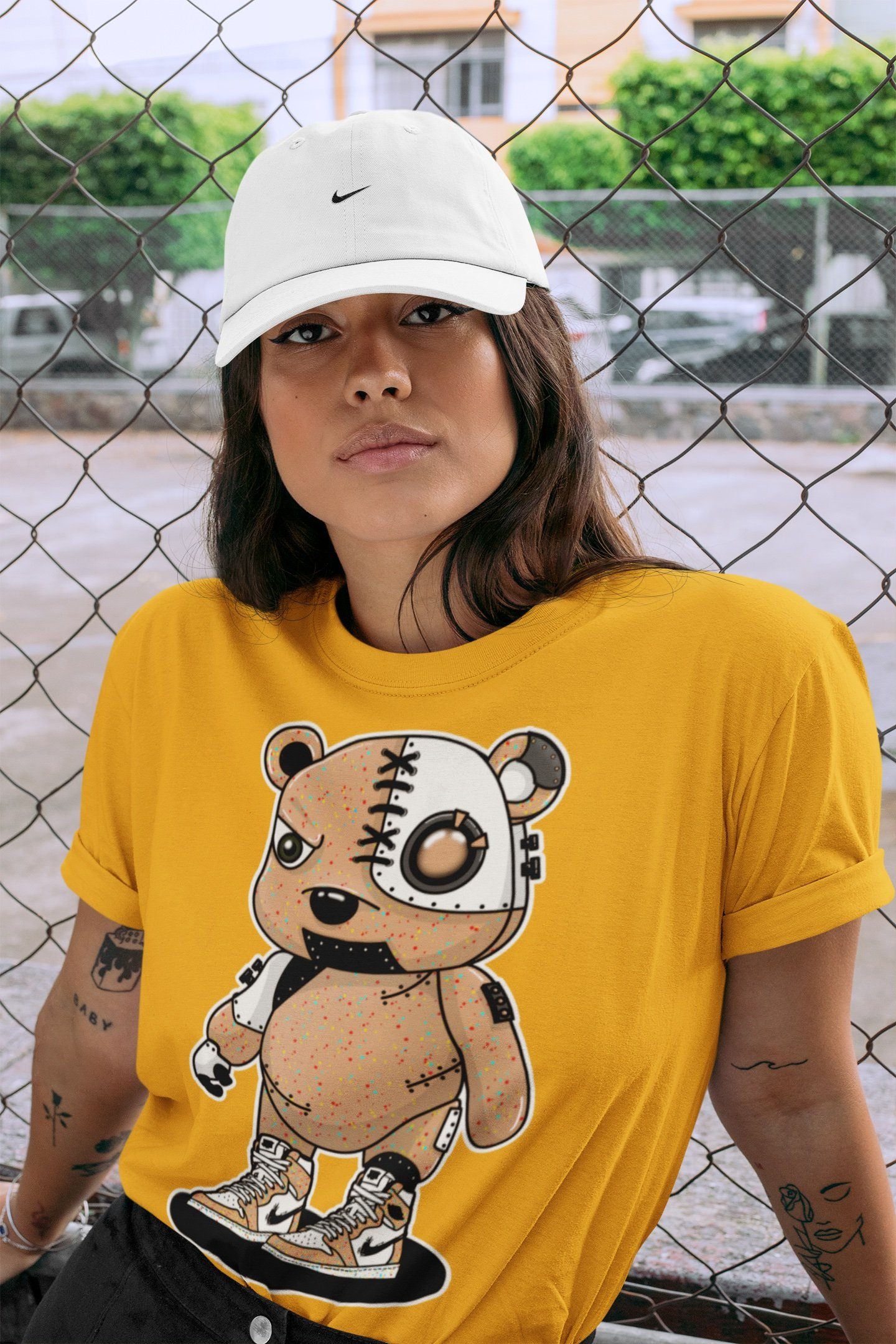 Cyborg Bear Unisex Tops - Air Jordan 1 Brushstroke