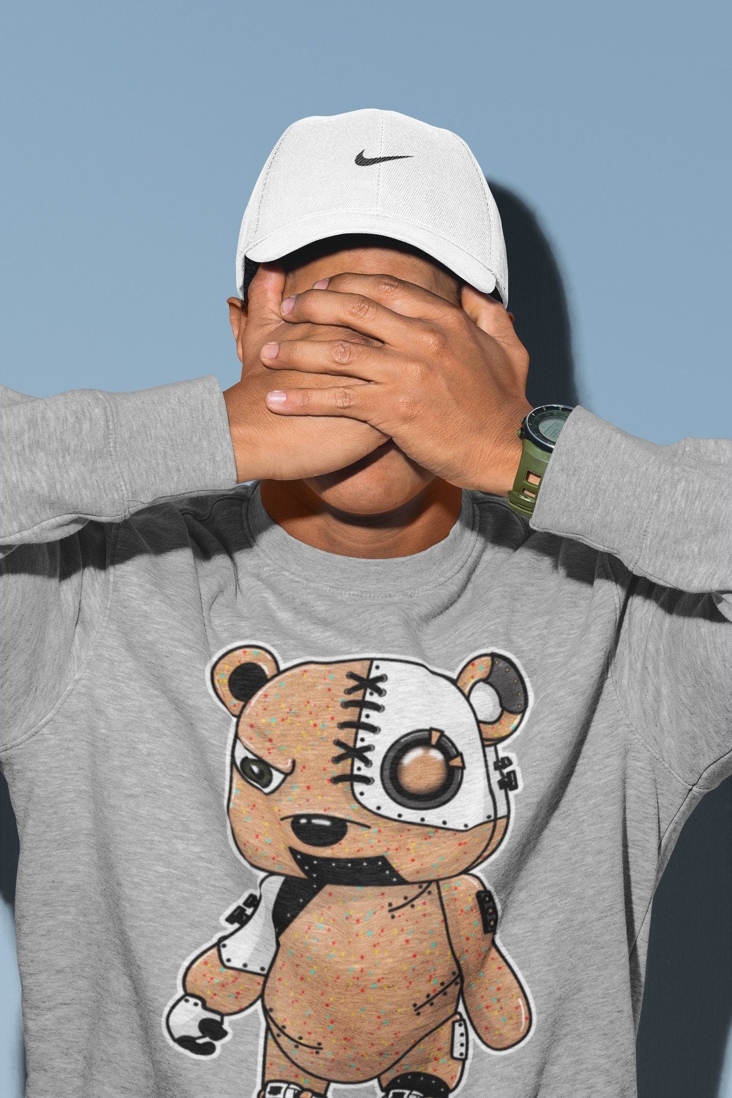 Cyborg Bear Unisex Tops - Air Jordan 1 Brushstroke