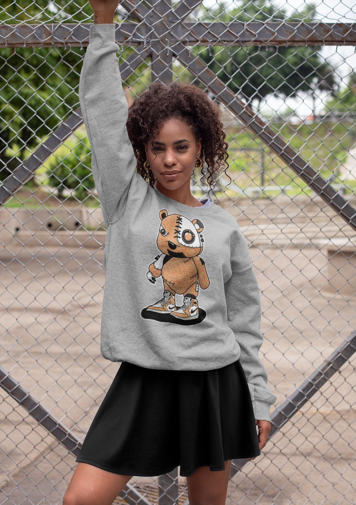 Cyborg Bear Unisex Tops - Air Jordan 1 Brushstroke