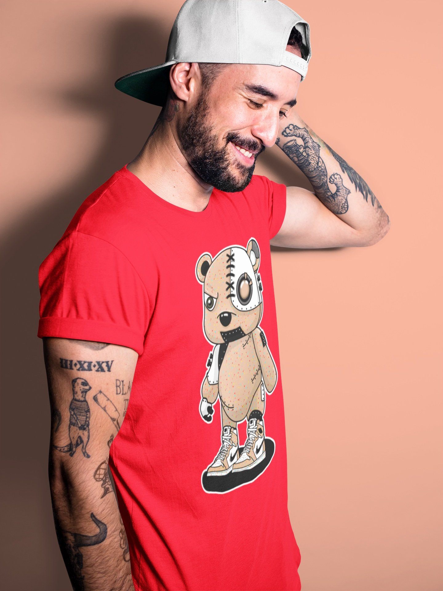 Cyborg Bear Unisex Tops - Air Jordan 1 Brushstroke