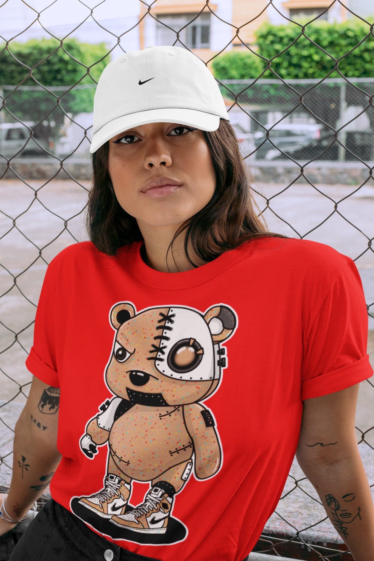 Cyborg Bear Unisex Tops - Air Jordan 1 Brushstroke
