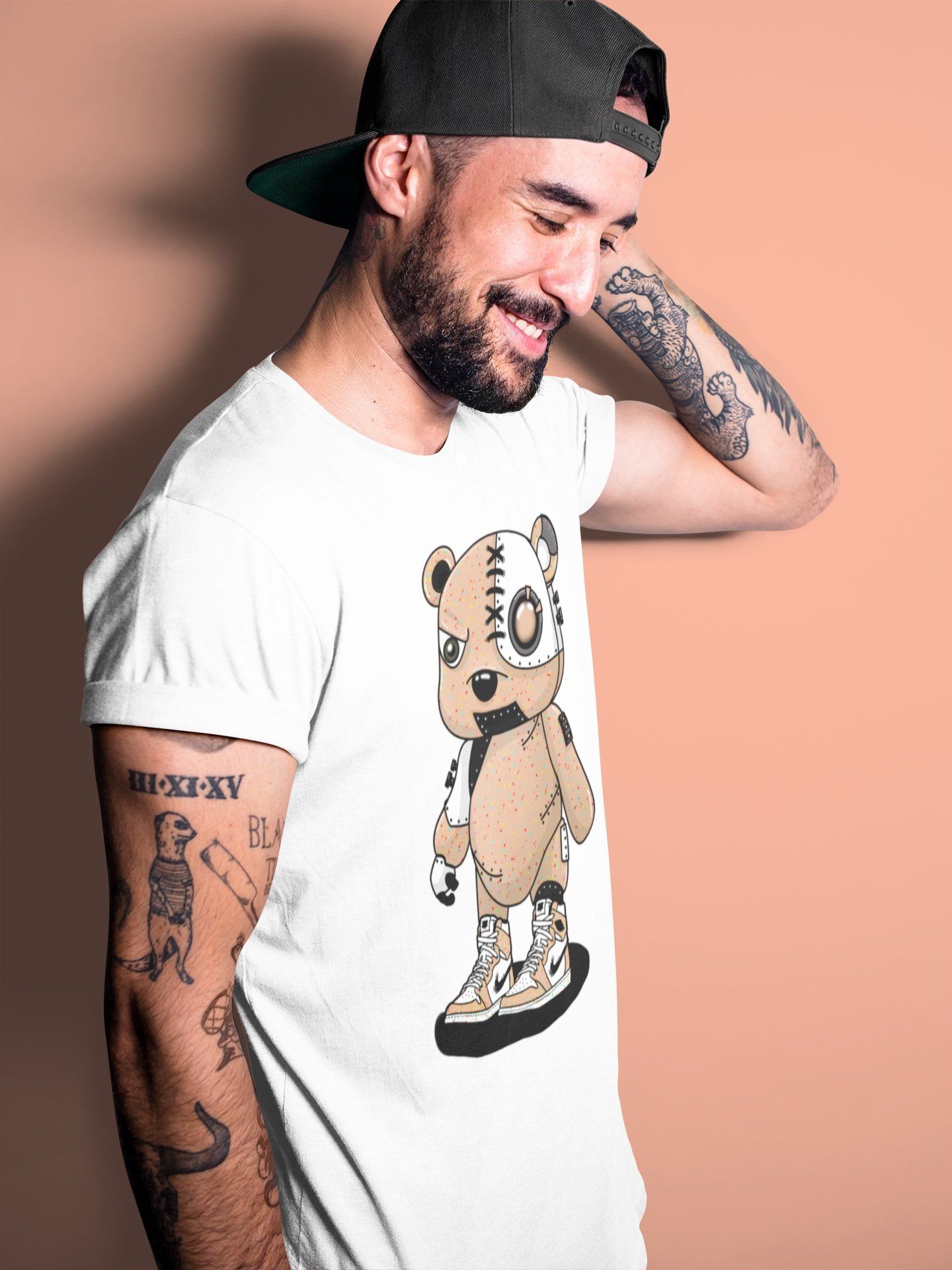 Cyborg Bear Unisex Tops - Air Jordan 1 Brushstroke