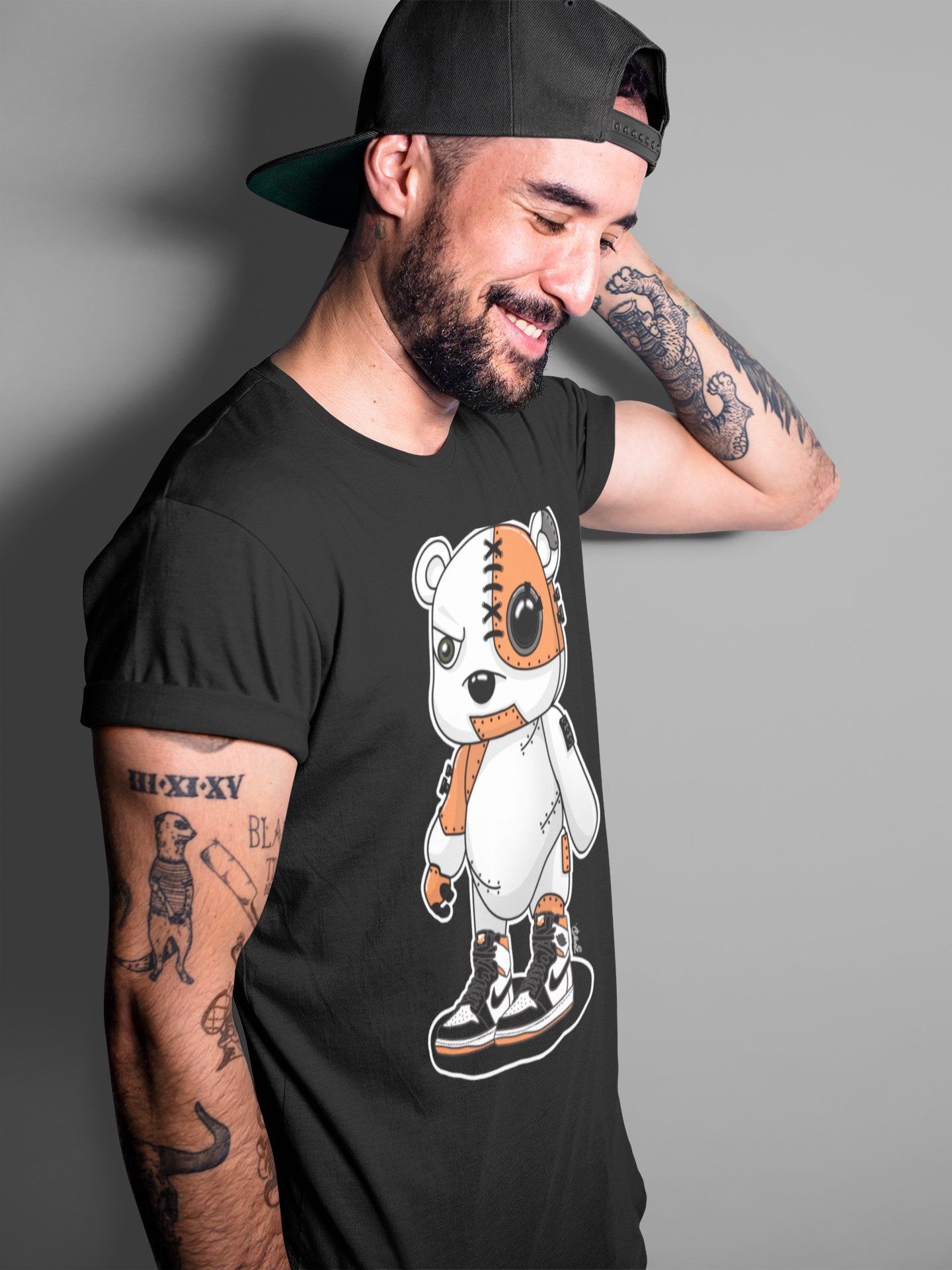 Cyborg Bear Unisex Tops - Air Jordan 1 Electro Orange