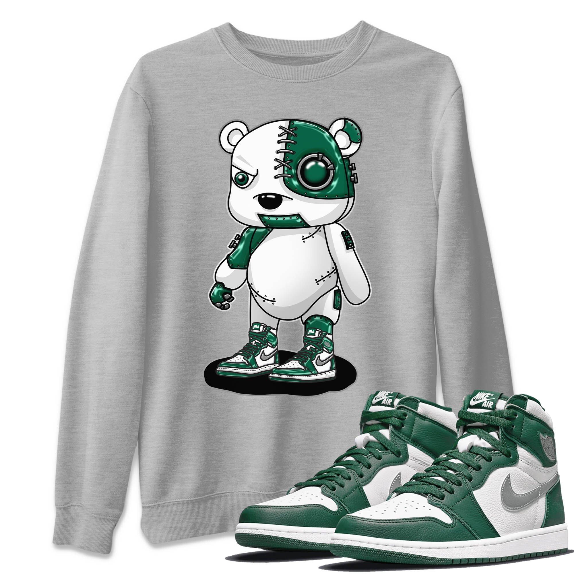 Cyborg Bear Unisex Tops - Air Jordan 1 Gorge Green
