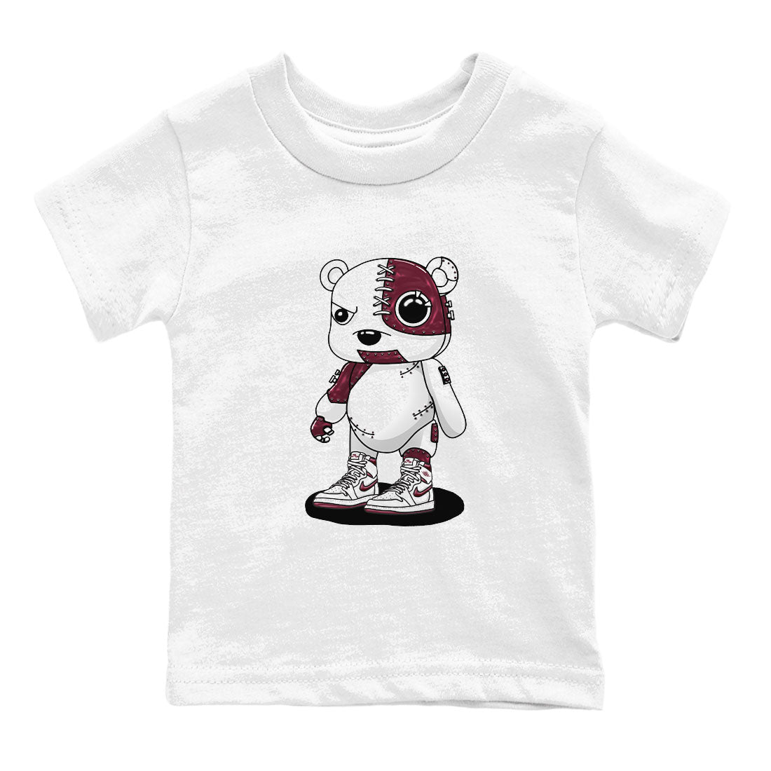 Cyborg Bear snkmatch Tees Kids - Air Jordan 1 Metallic Burgundy