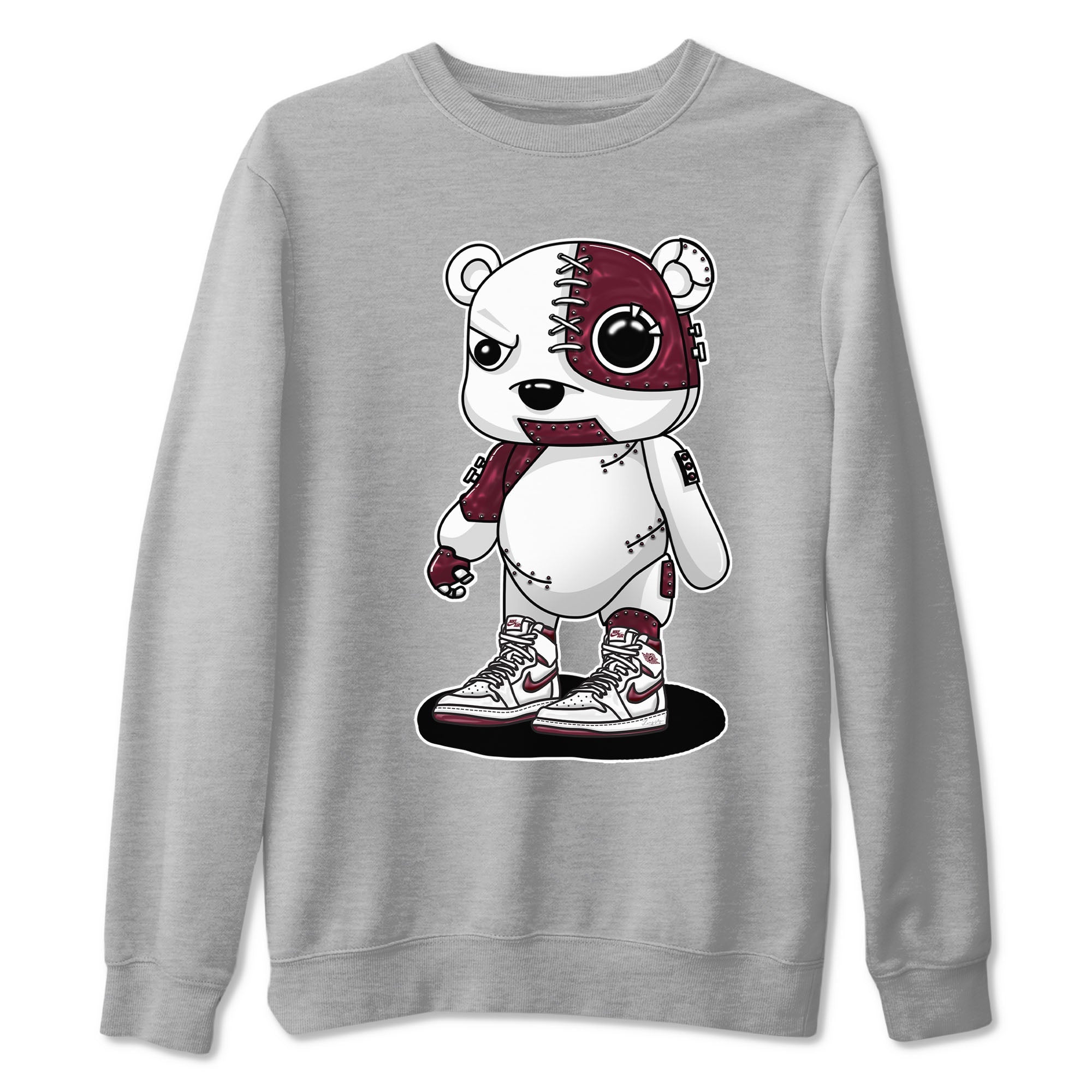 Cyborg Bear snkmatch Tees - Air Jordan 1 Metallic Burgundy
