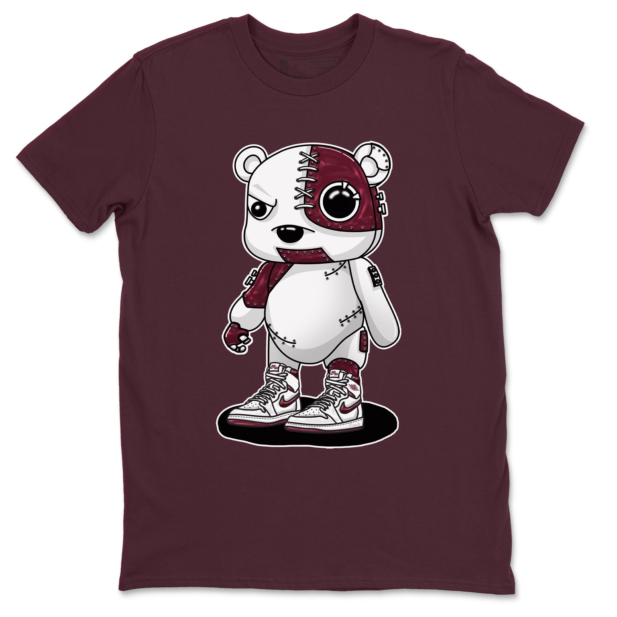 Cyborg Bear snkmatch Tees - Air Jordan 1 Metallic Burgundy