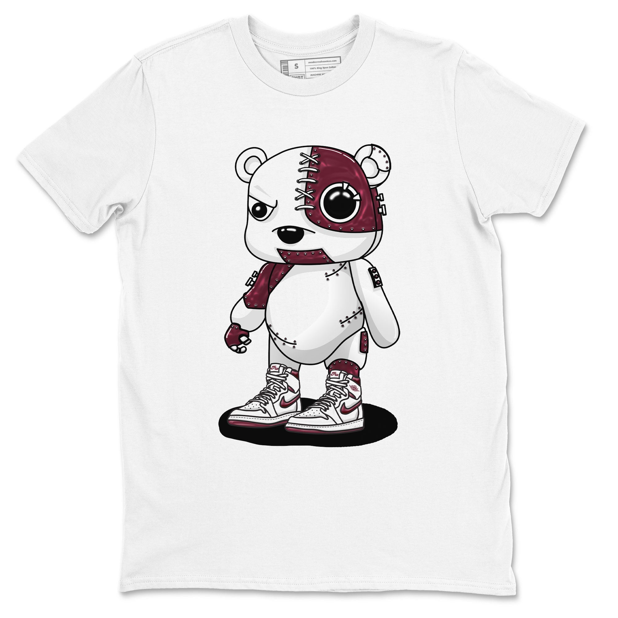 Cyborg Bear snkmatch Tees - Air Jordan 1 Metallic Burgundy
