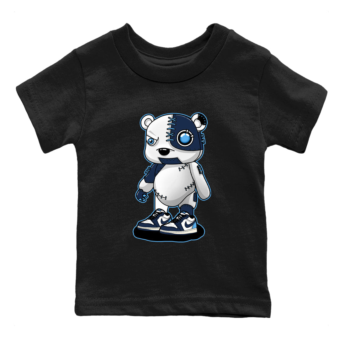 Cyborg Bear snkmatch Tees Kids - Air Jordan 1 Obsidian