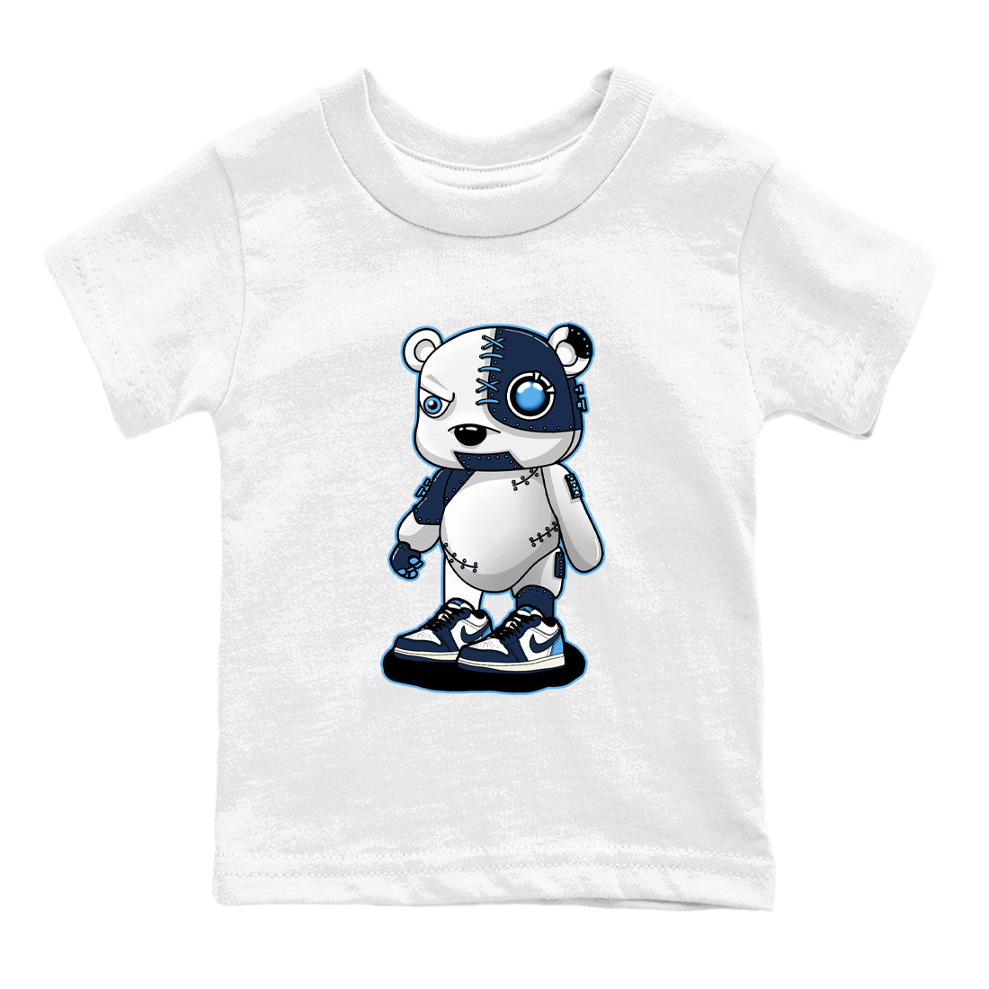 Cyborg Bear snkmatch Tees Kids - Air Jordan 1 Obsidian
