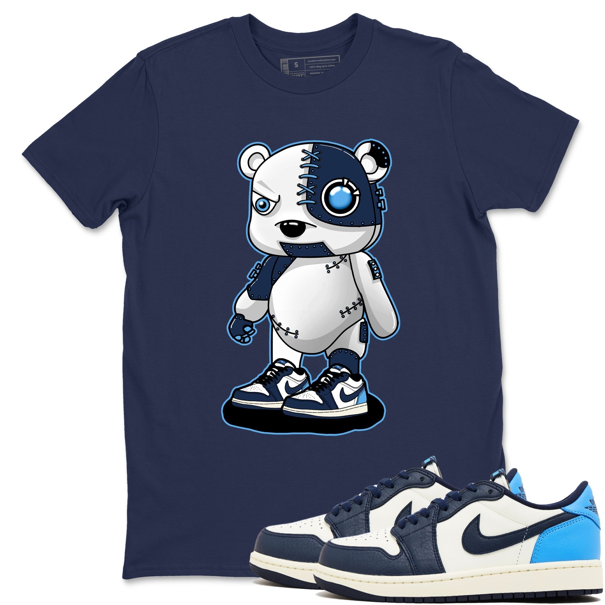 Cyborg Bear snkmatch Tees - Air Jordan 1 Obsidian
