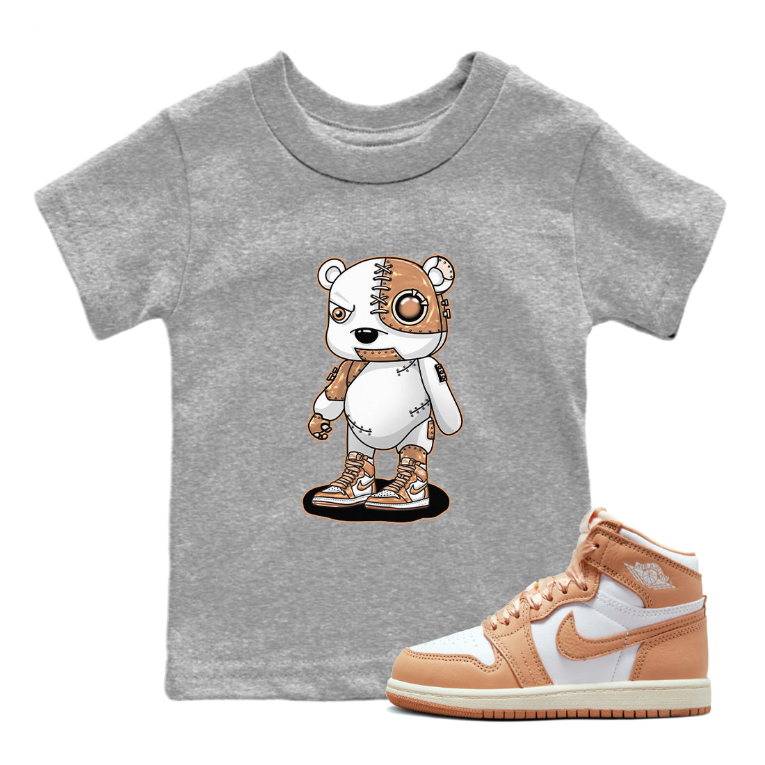 Cyborg Bear snkmatch Tee Kids - Air Jordan 1 Praline