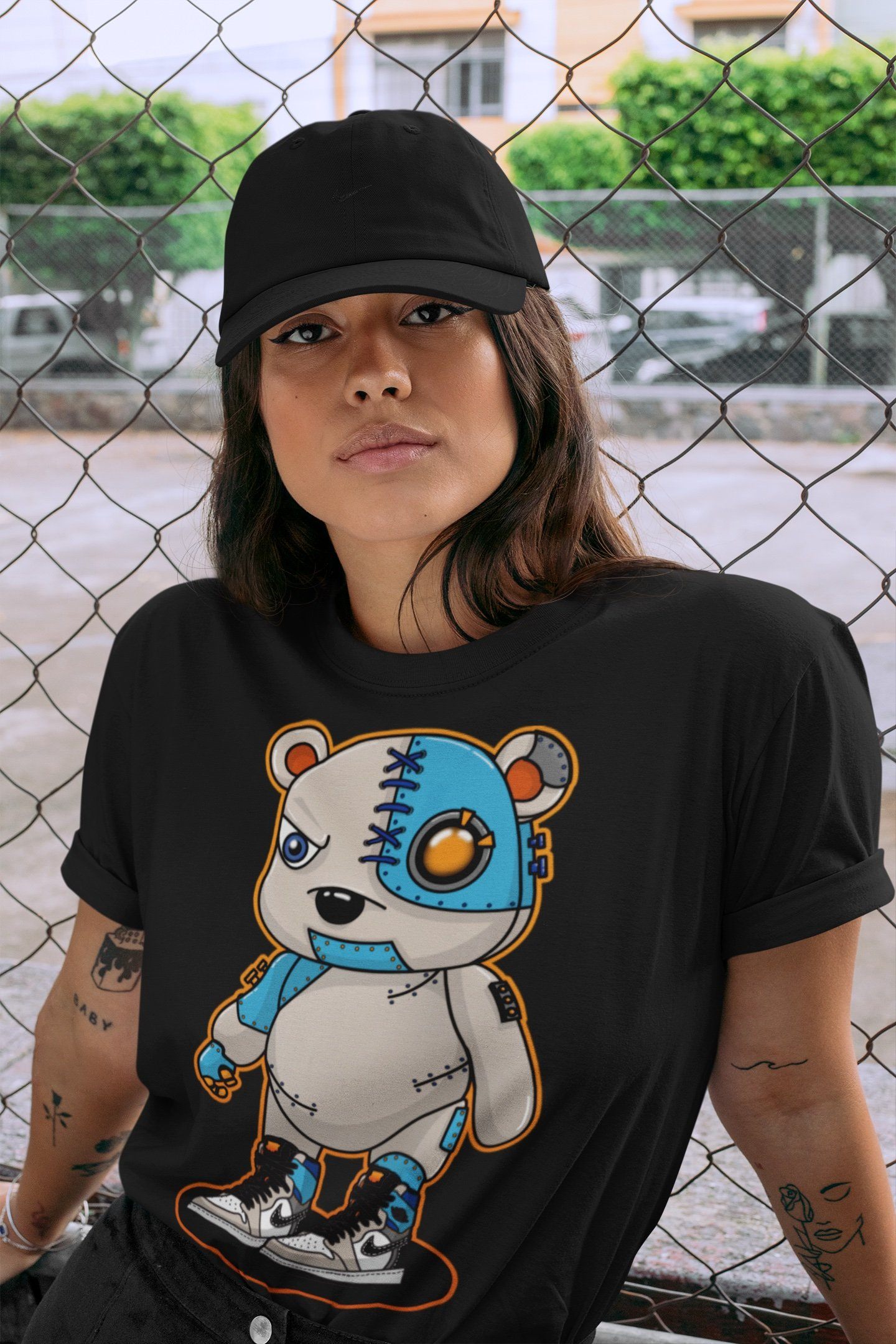 Cyborg Bear Unisex Tops - Air Jordan 1 Prototype