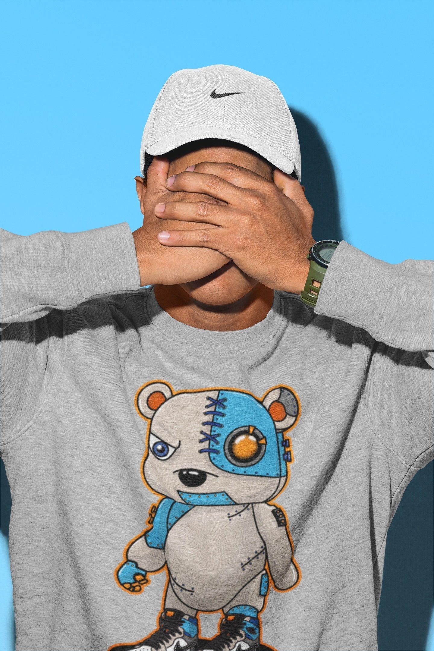 Cyborg Bear Unisex Tops - Air Jordan 1 Prototype