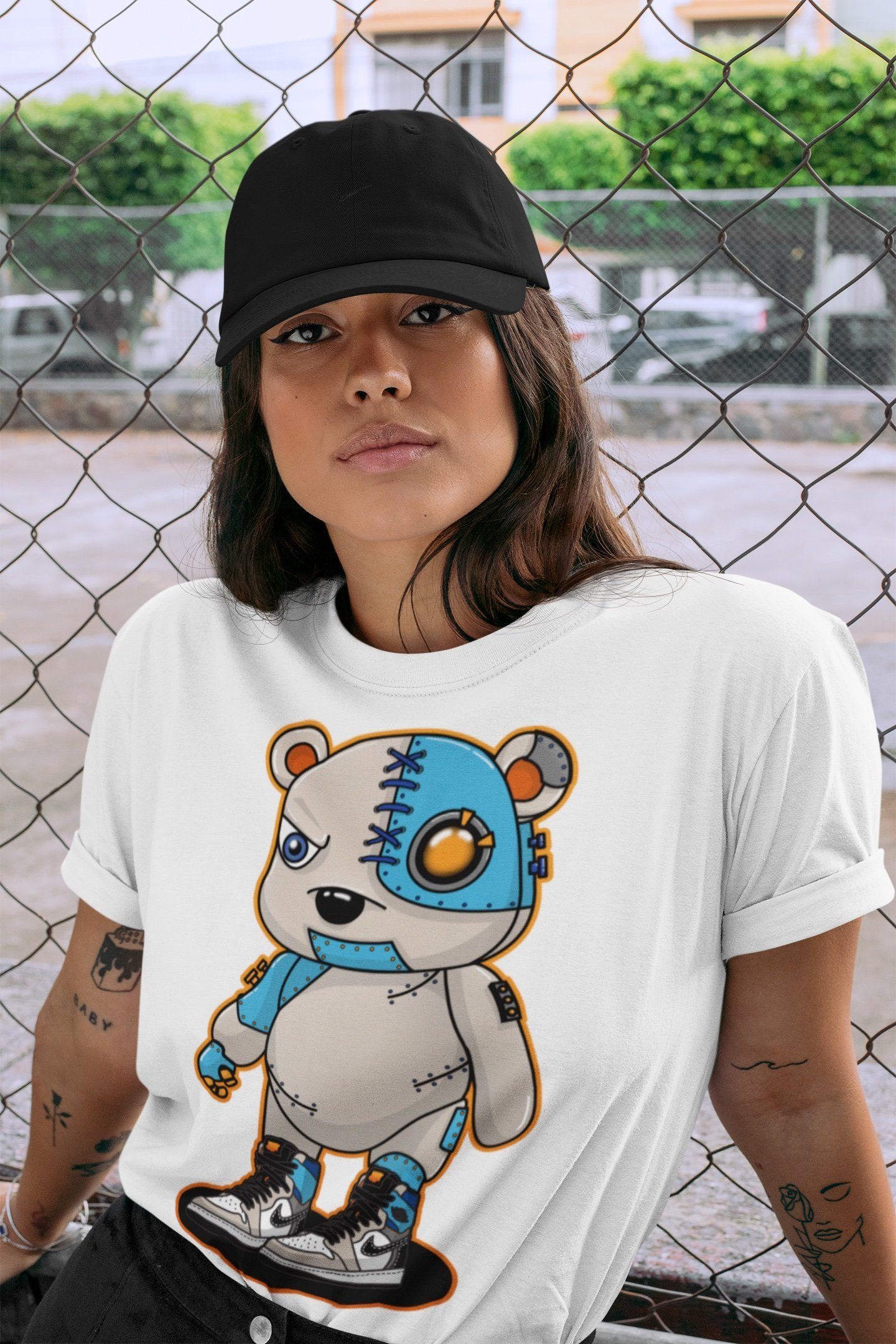 Cyborg Bear Unisex Tops - Air Jordan 1 Prototype