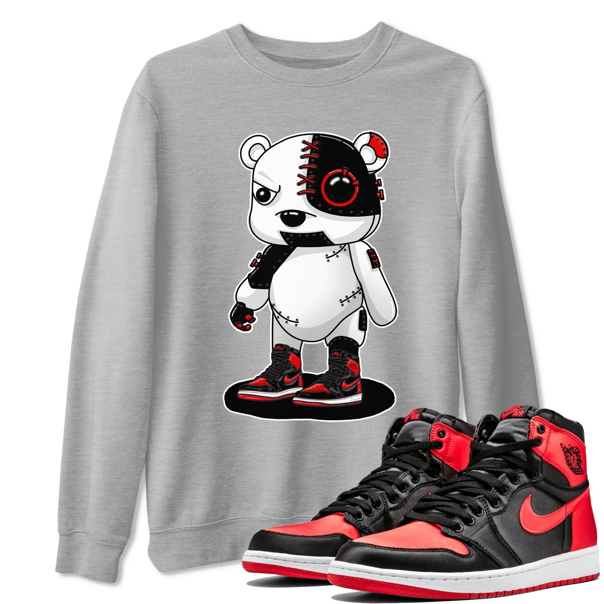 Cyborg Bear snkmatch Tee - Air Jordan 1 Satin Bred