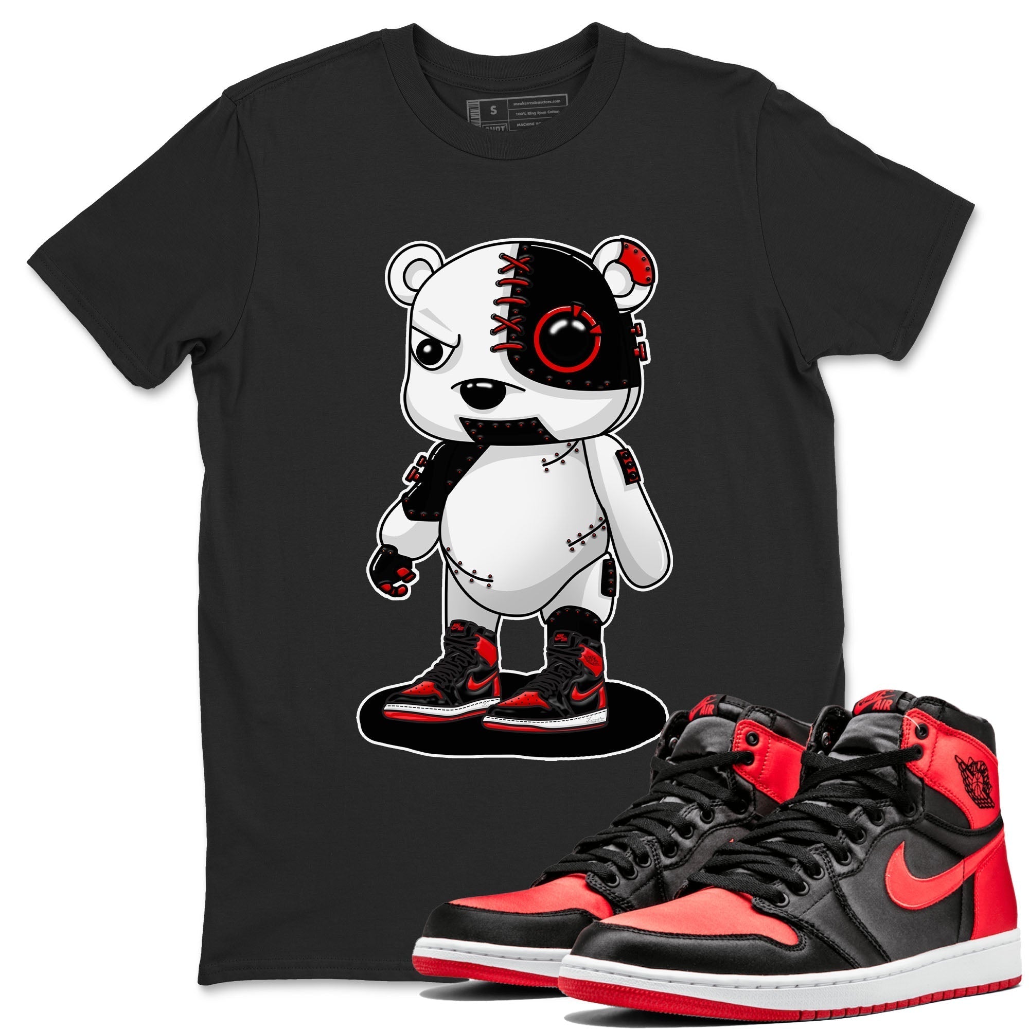 Cyborg Bear snkmatch Tee - Air Jordan 1 Satin Bred