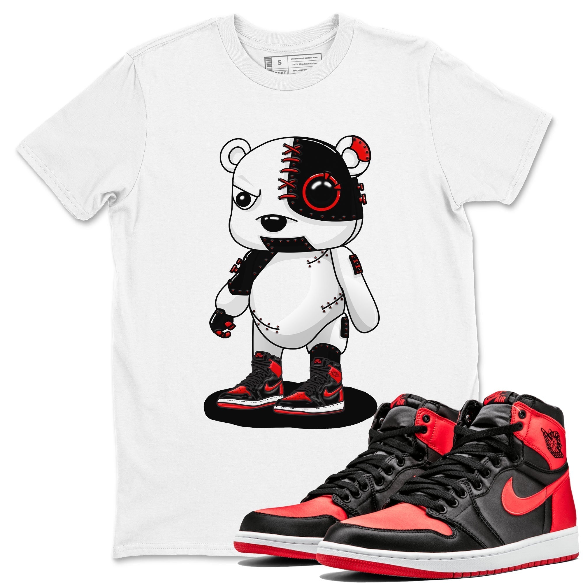 Cyborg Bear snkmatch Tee - Air Jordan 1 Satin Bred