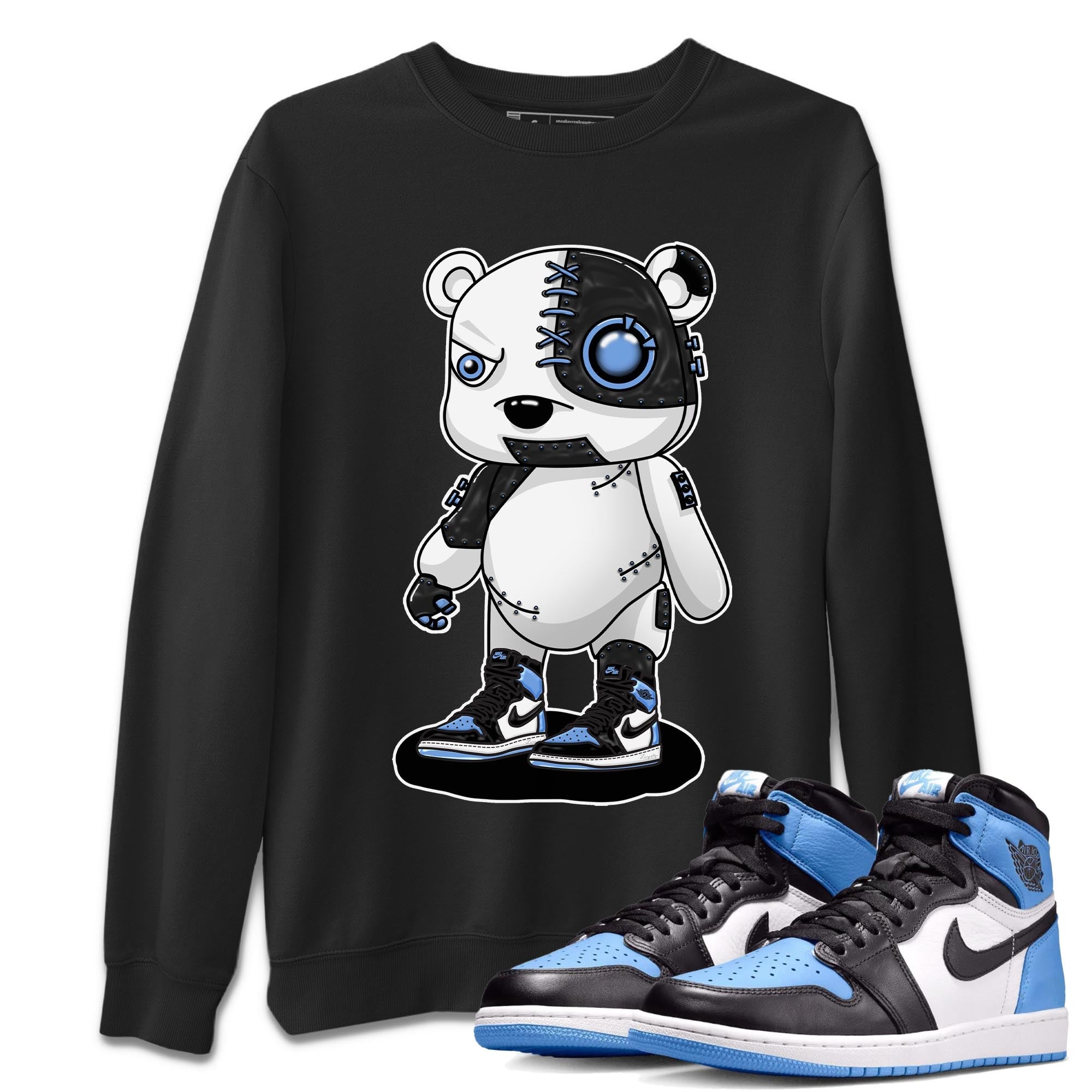 Cyborg Bear snkmatch Tee - Air Jordan 1 UNC Toe