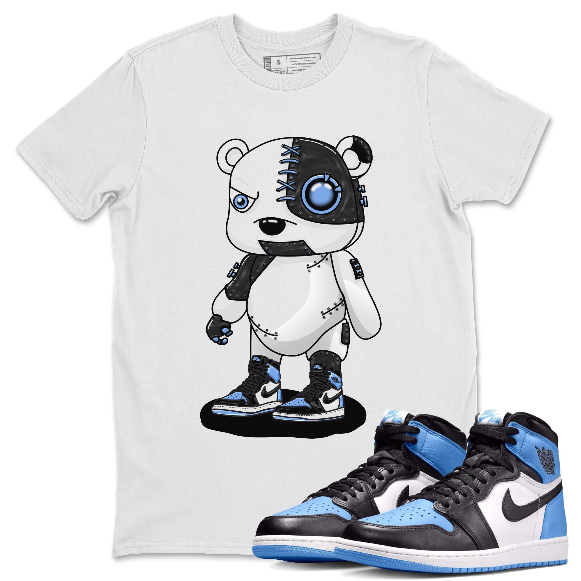 Cyborg Bear snkmatch Tee - Air Jordan 1 UNC Toe