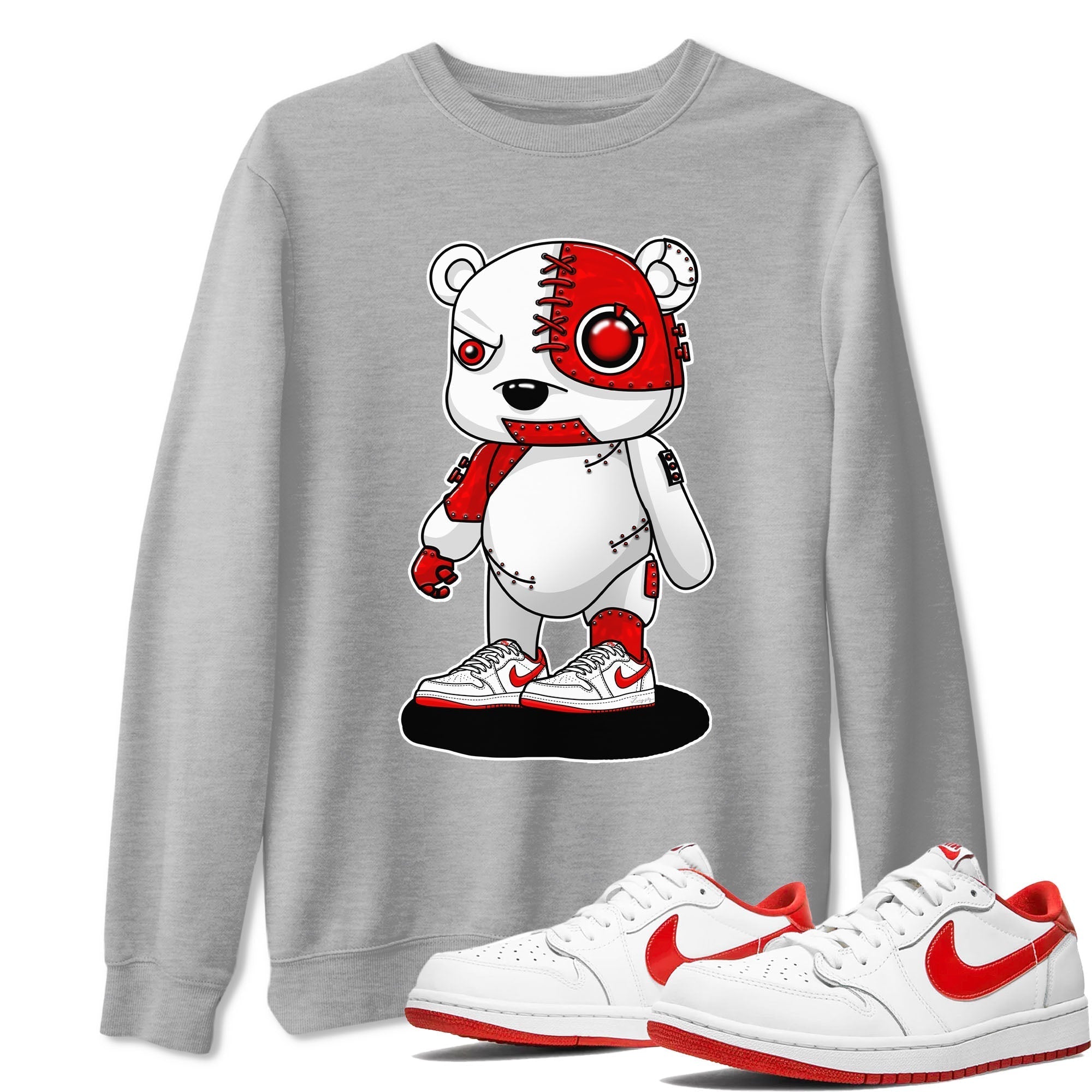 Cyborg Bear snkmatch Tee - Air Jordan 1 University Red