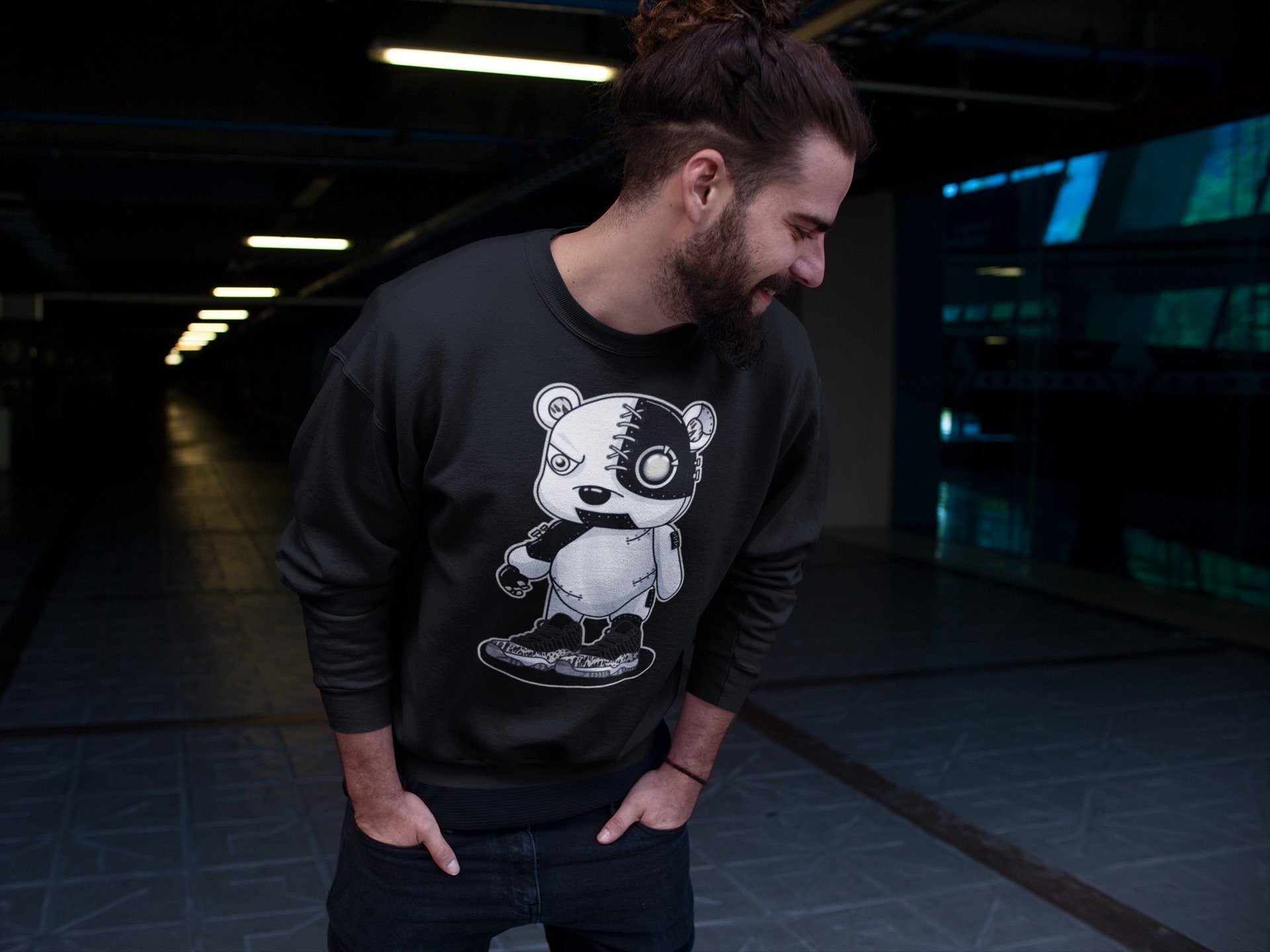 Cyborg Bear Unisex Tops - Air Jordan 11 Animal Instinct