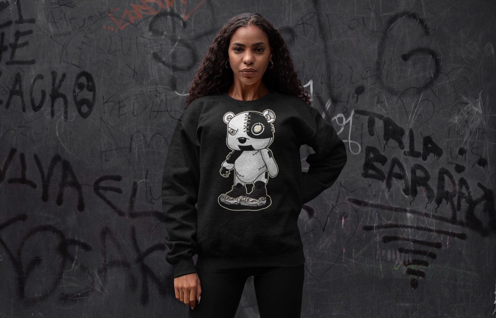 Cyborg Bear Unisex Tops - Air Jordan 11 Animal Instinct