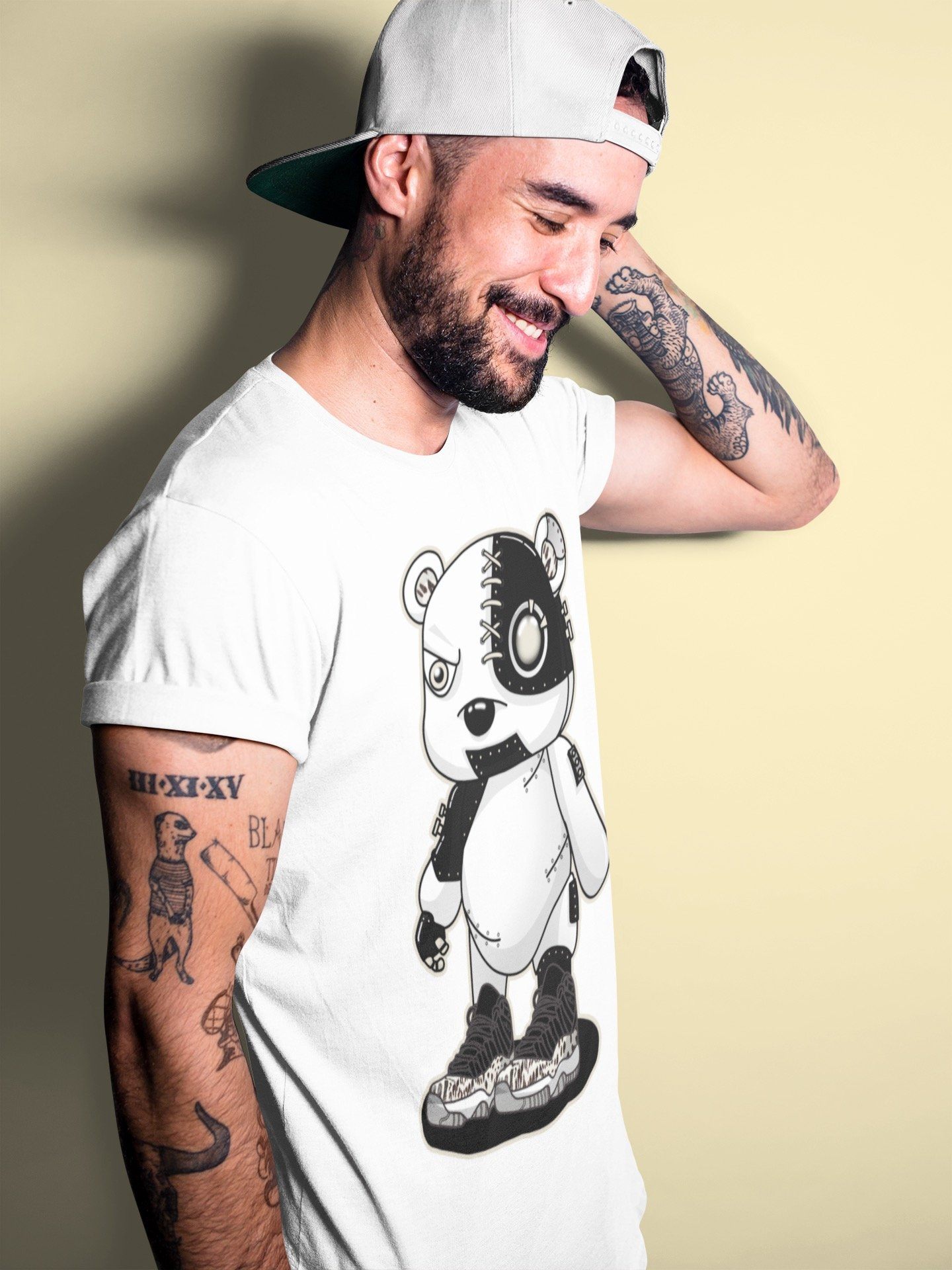 Cyborg Bear Unisex Tops - Air Jordan 11 Animal Instinct