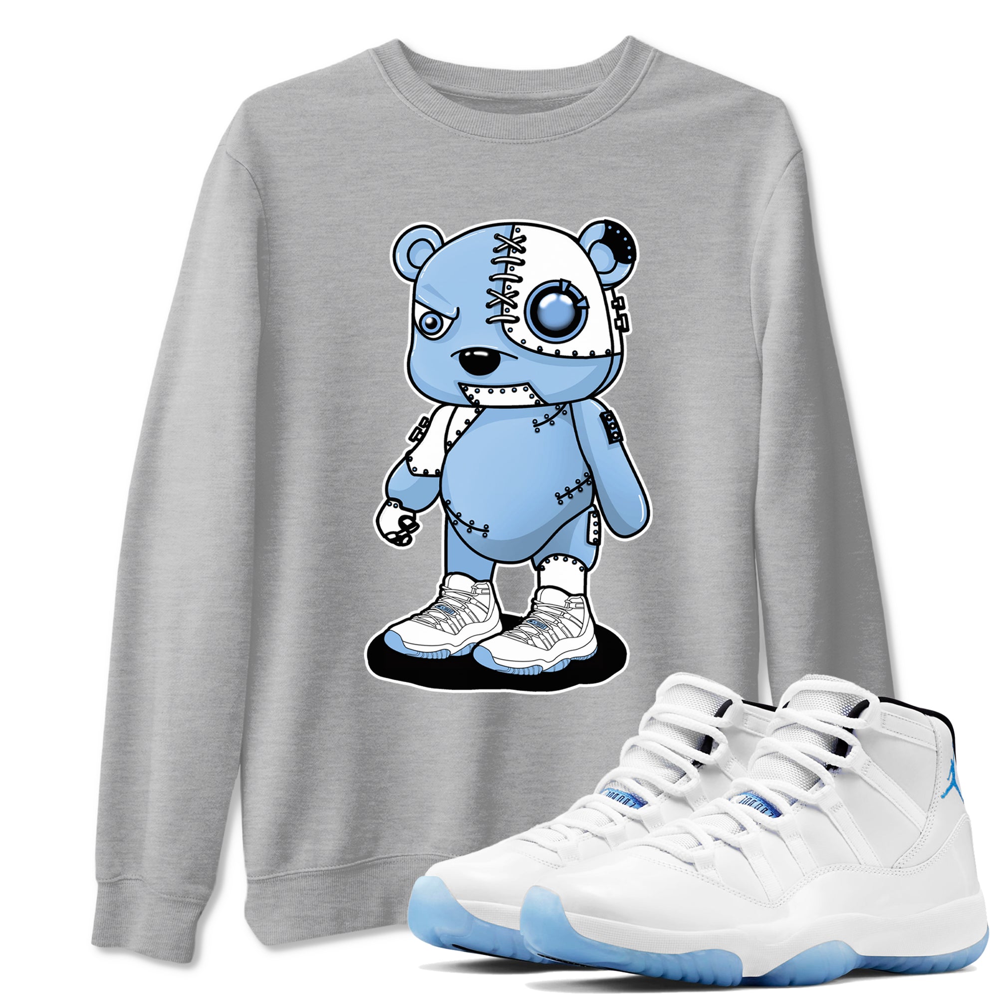 Cyborg Bear snkmatch Tees - Air Jordan 11 Legend Blue