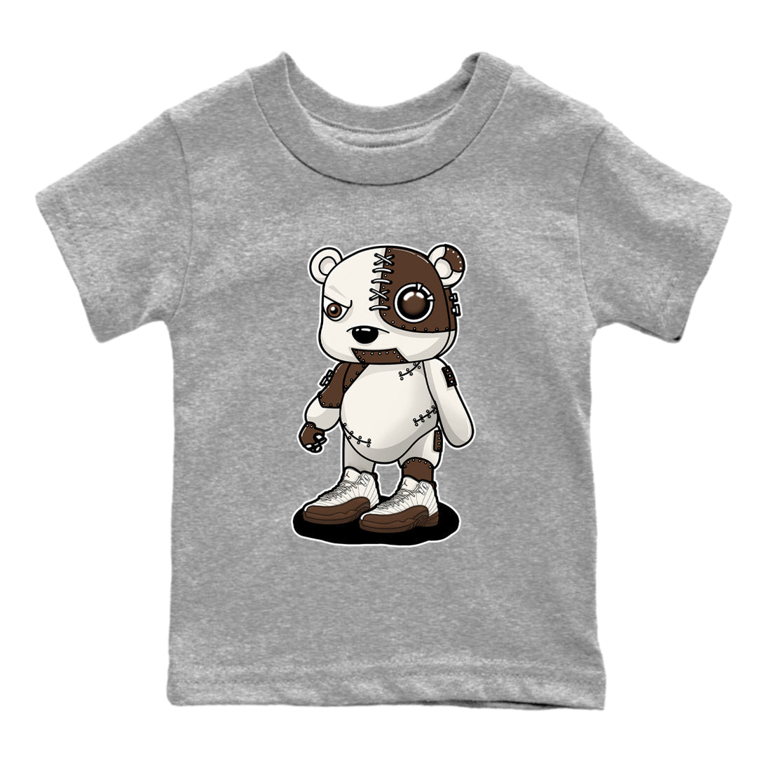 Cyborg Bear snkmatch Tees Kids - Air Jordan 12 Baroque Brown