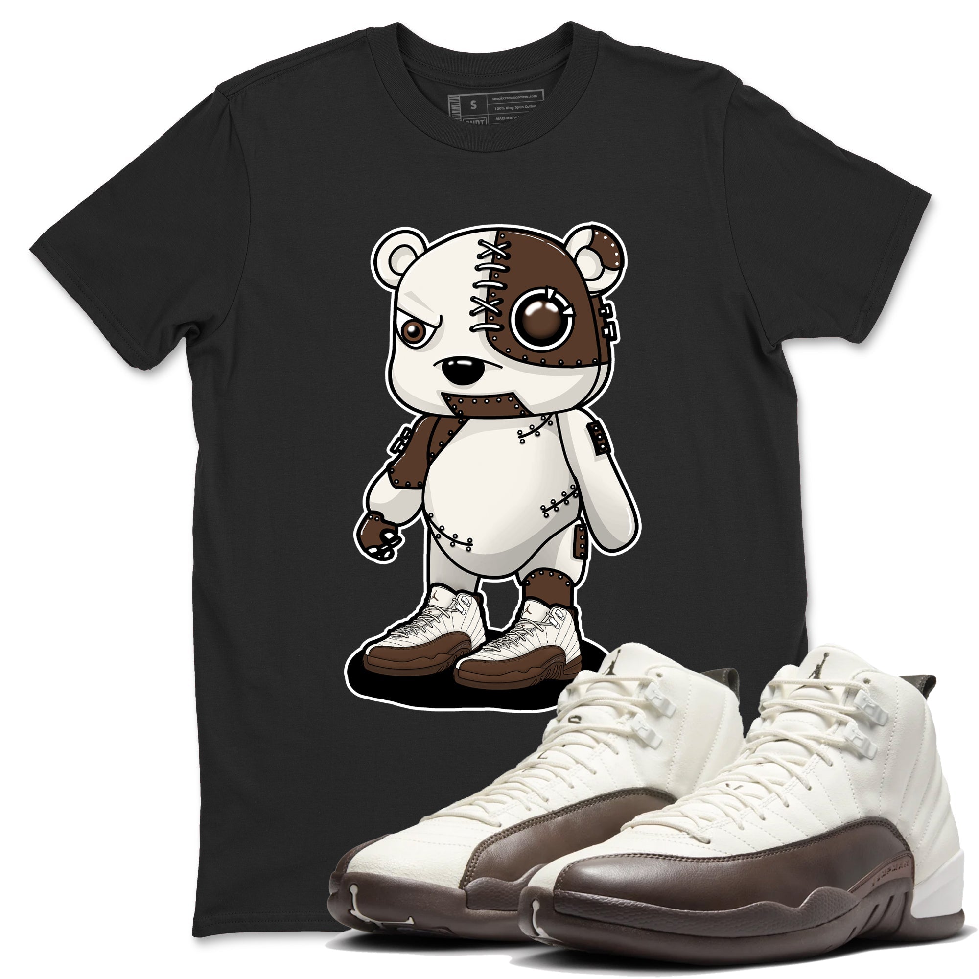 Cyborg Bear snkmatch Tees - Air Jordan 12 Baroque Brown