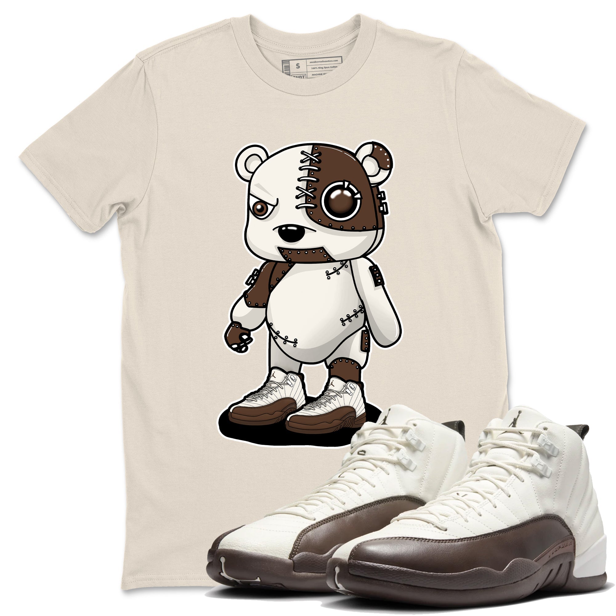 Cyborg Bear snkmatch Tees - Air Jordan 12 Baroque Brown