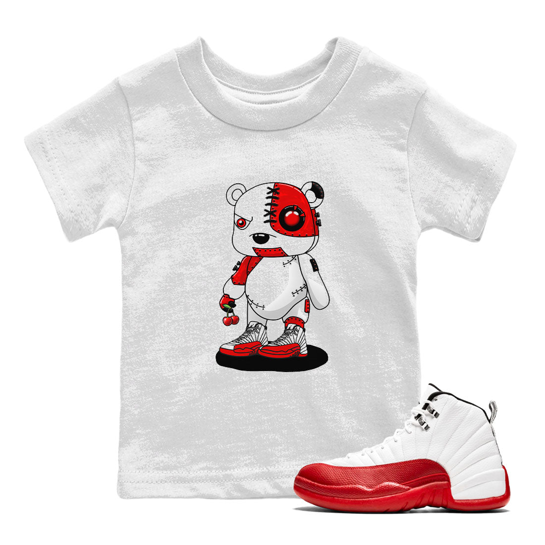 Cyborg Bear snkmatch Tee Kids - Air Jordan 12 Cherry