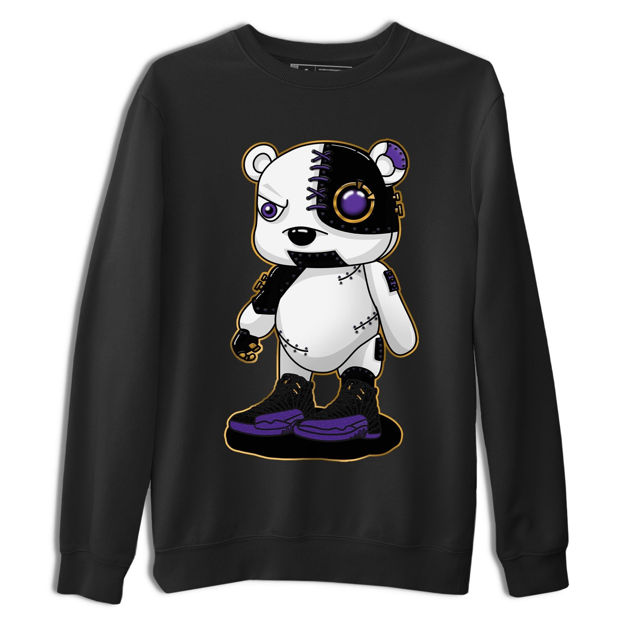 Cyborg Bear snkmatch Tee - Air Jordan 12 Field Purple