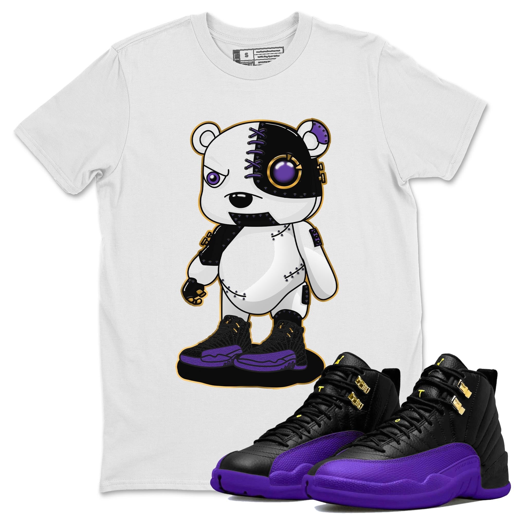 Cyborg Bear snkmatch Tee - Air Jordan 12 Field Purple