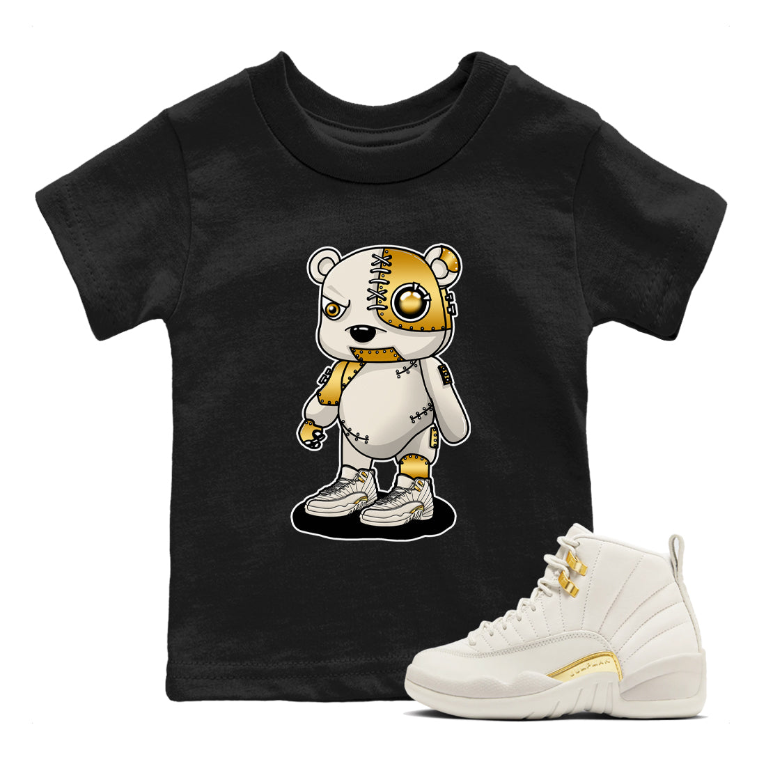 Cyborg Bear snkmatch Tees Kids - Air Jordan 12 Phantom