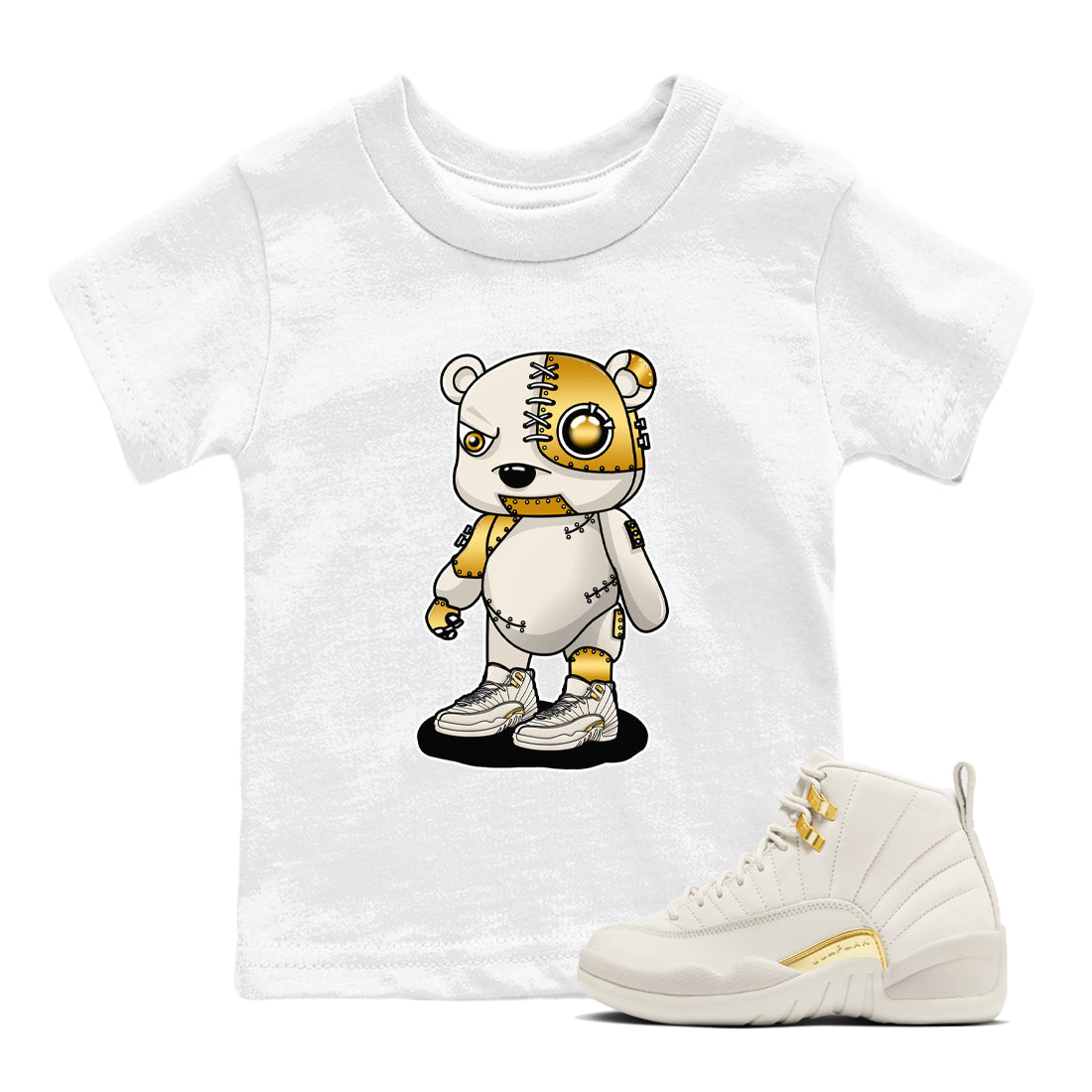 Cyborg Bear snkmatch Tees Kids - Air Jordan 12 Phantom