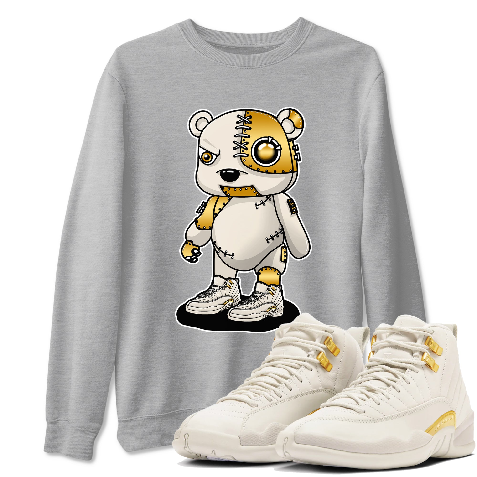 Cyborg Bear snkmatch Tees - Air Jordan 12 Phantom