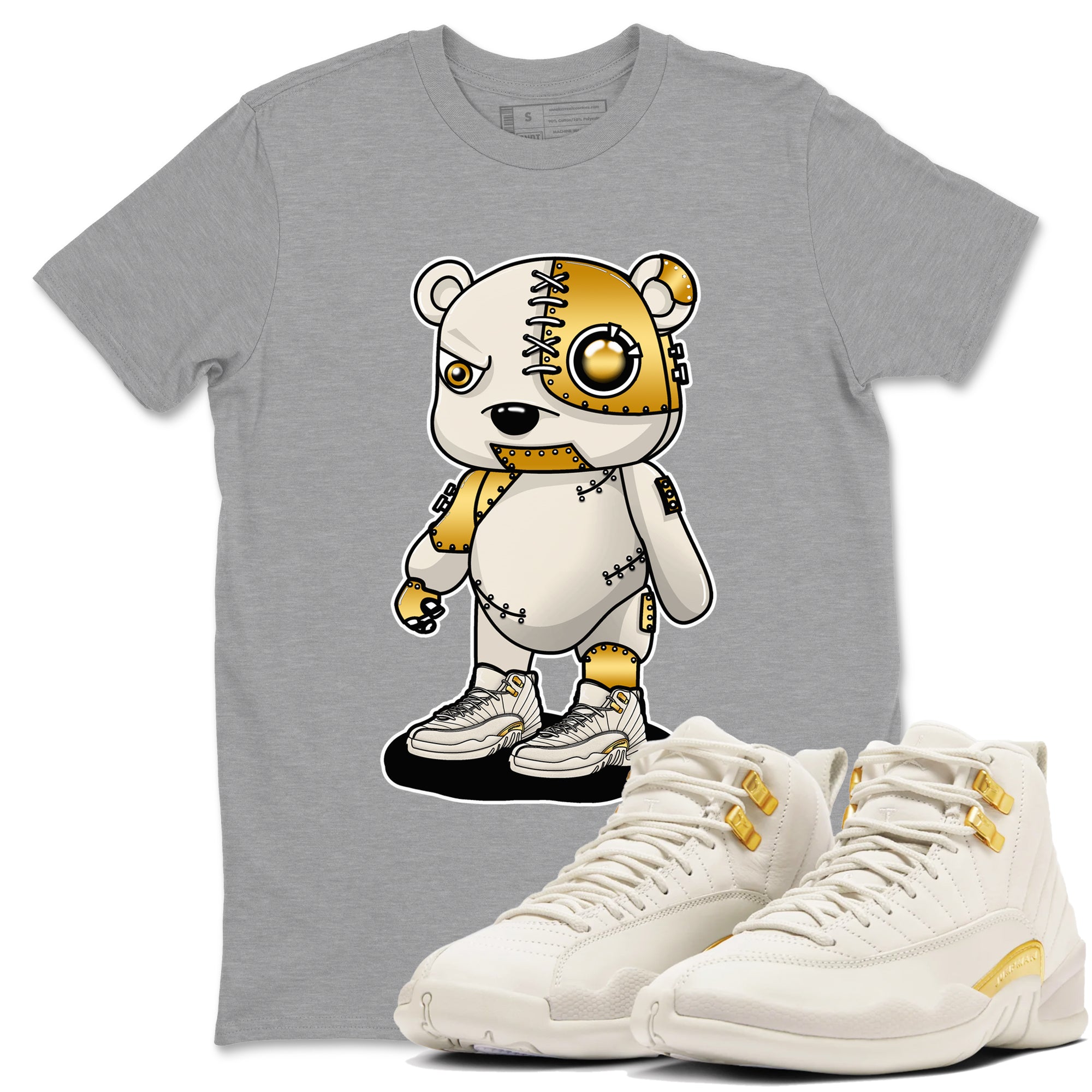 Cyborg Bear snkmatch Tees - Air Jordan 12 Phantom