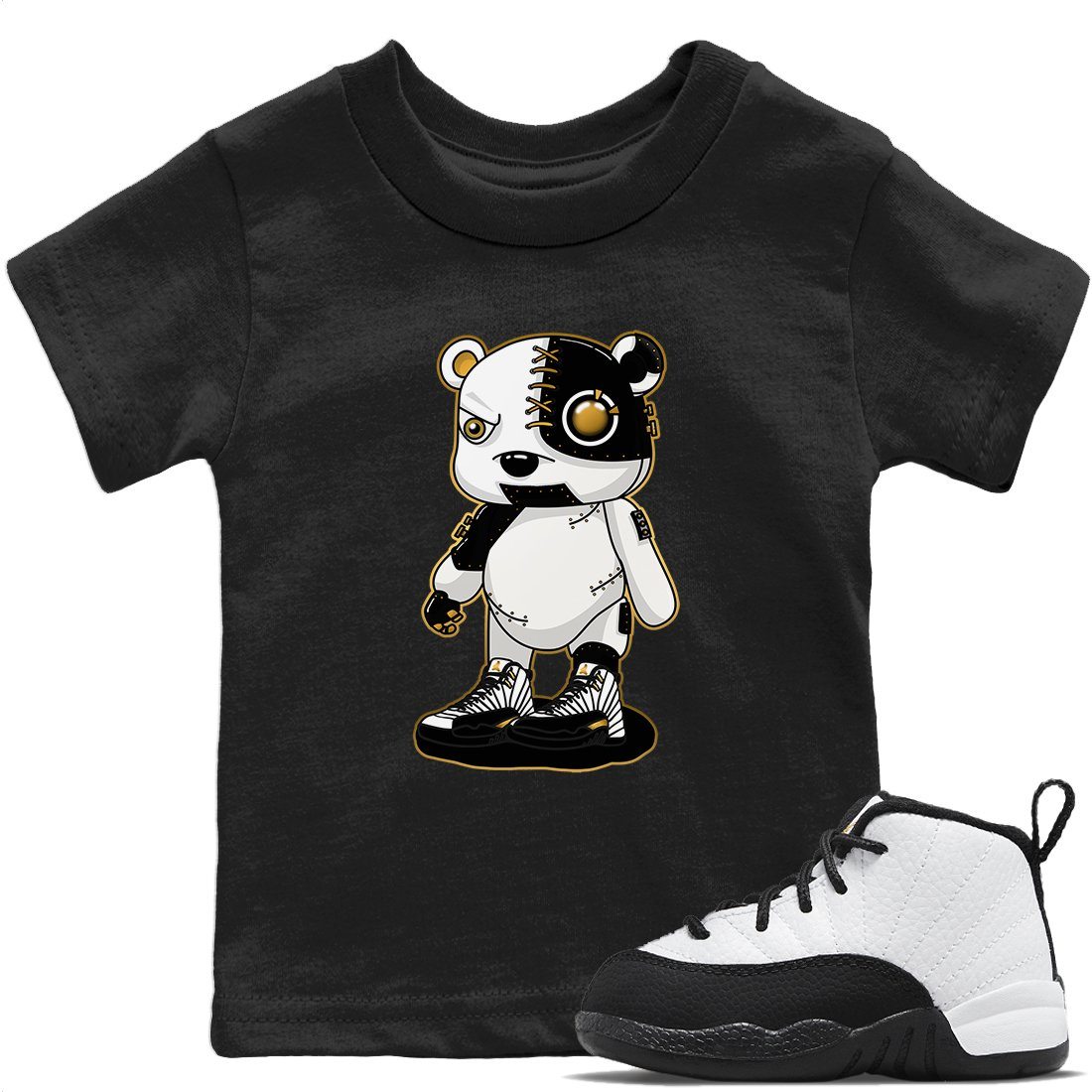 Cyborg Bear Kids Tops - Air Jordan 12 Royalty