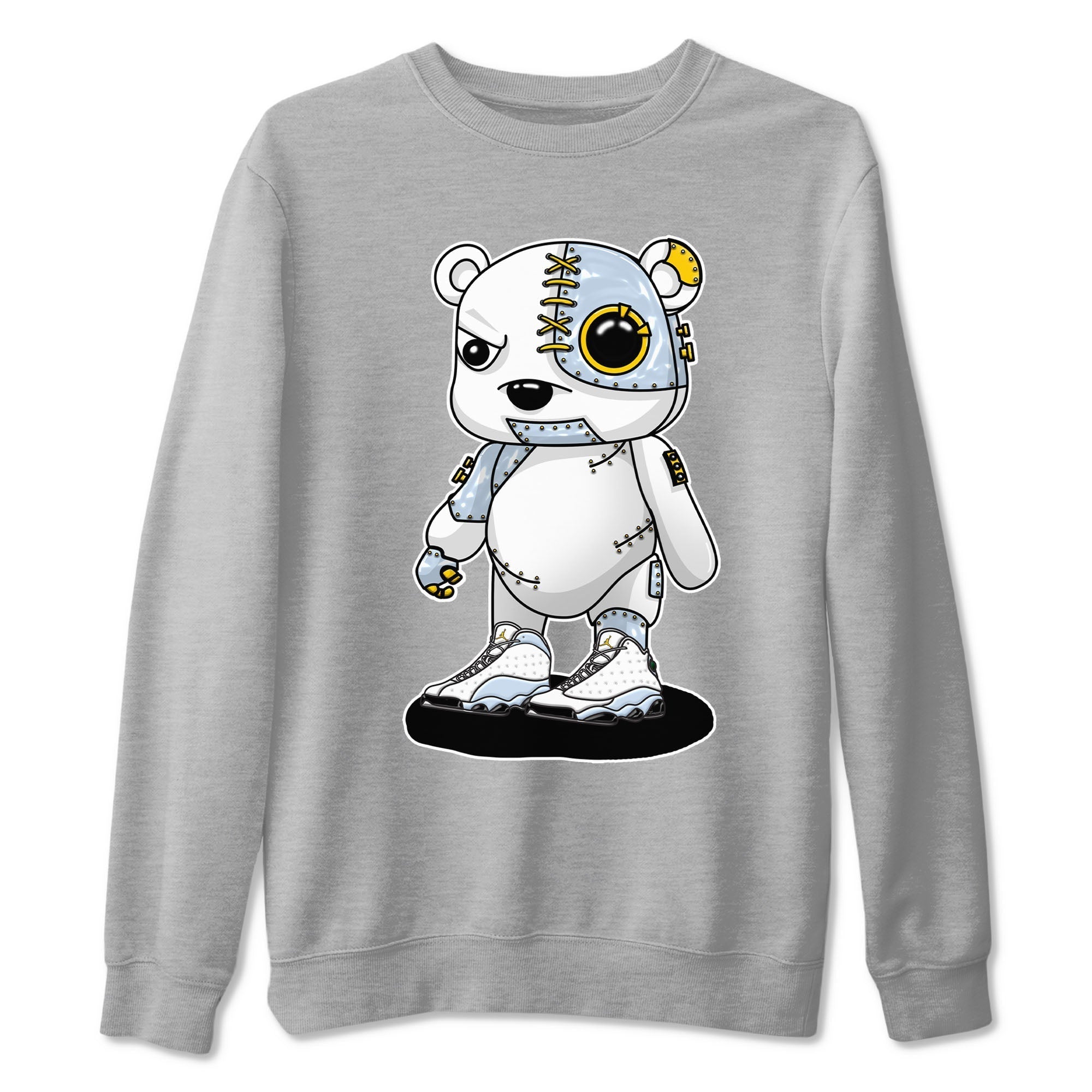 Cyborg Bear snkmatch Tees - Air Jordan 13 Blue Grey