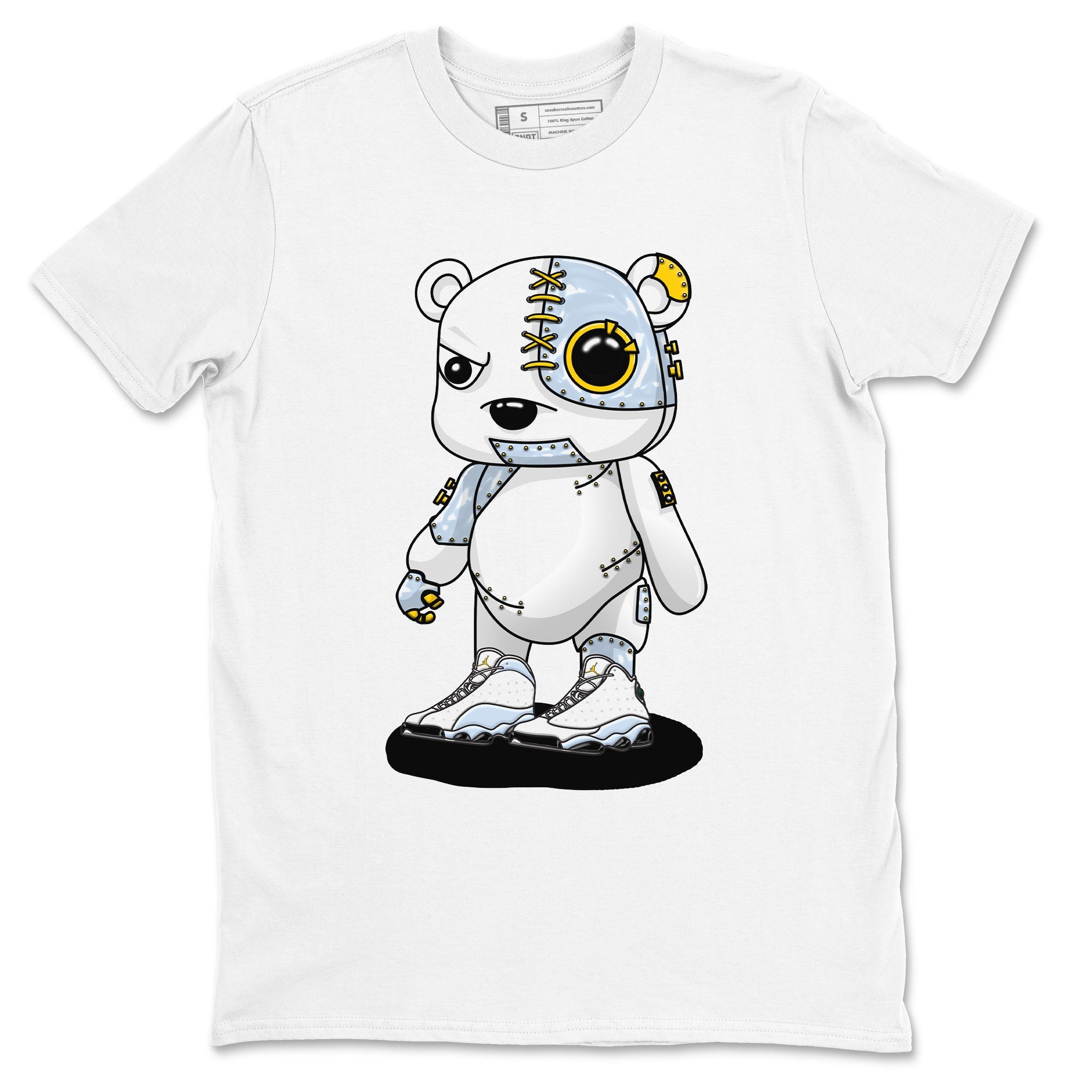 Cyborg Bear snkmatch Tees - Air Jordan 13 Blue Grey